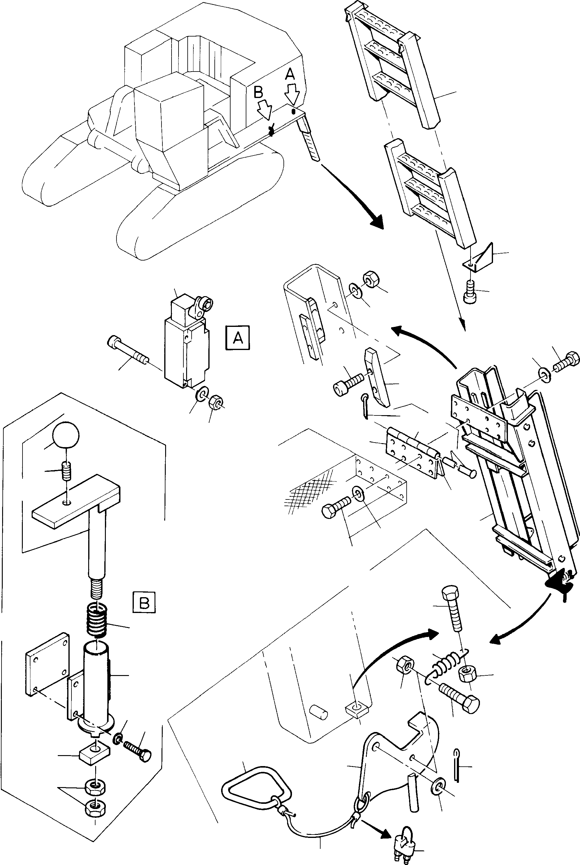 Komatsu parts book diagram for H285 S/N 78099: STEPS