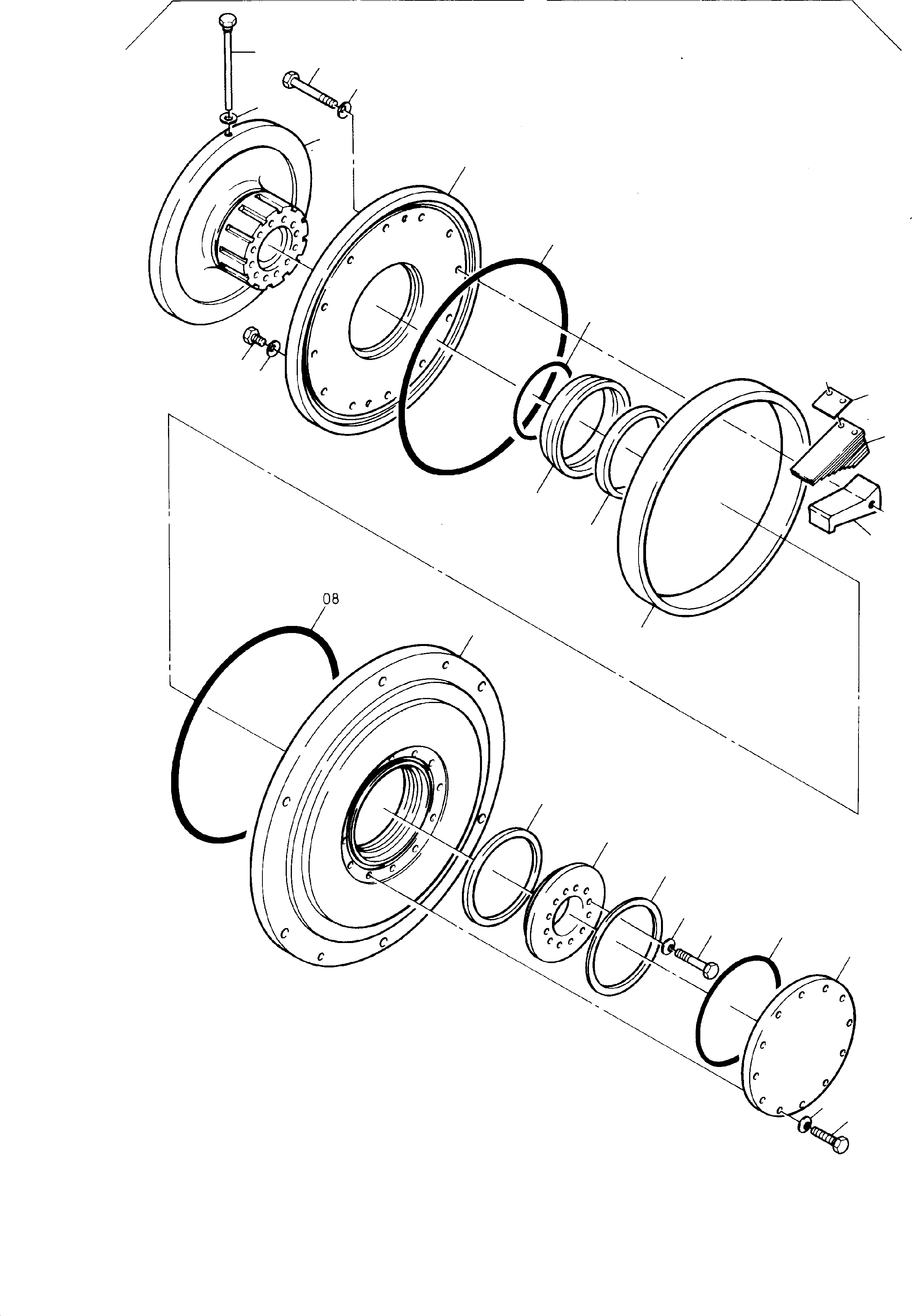Komatsu parts book diagram for H285 S/N 78099: COUPLING