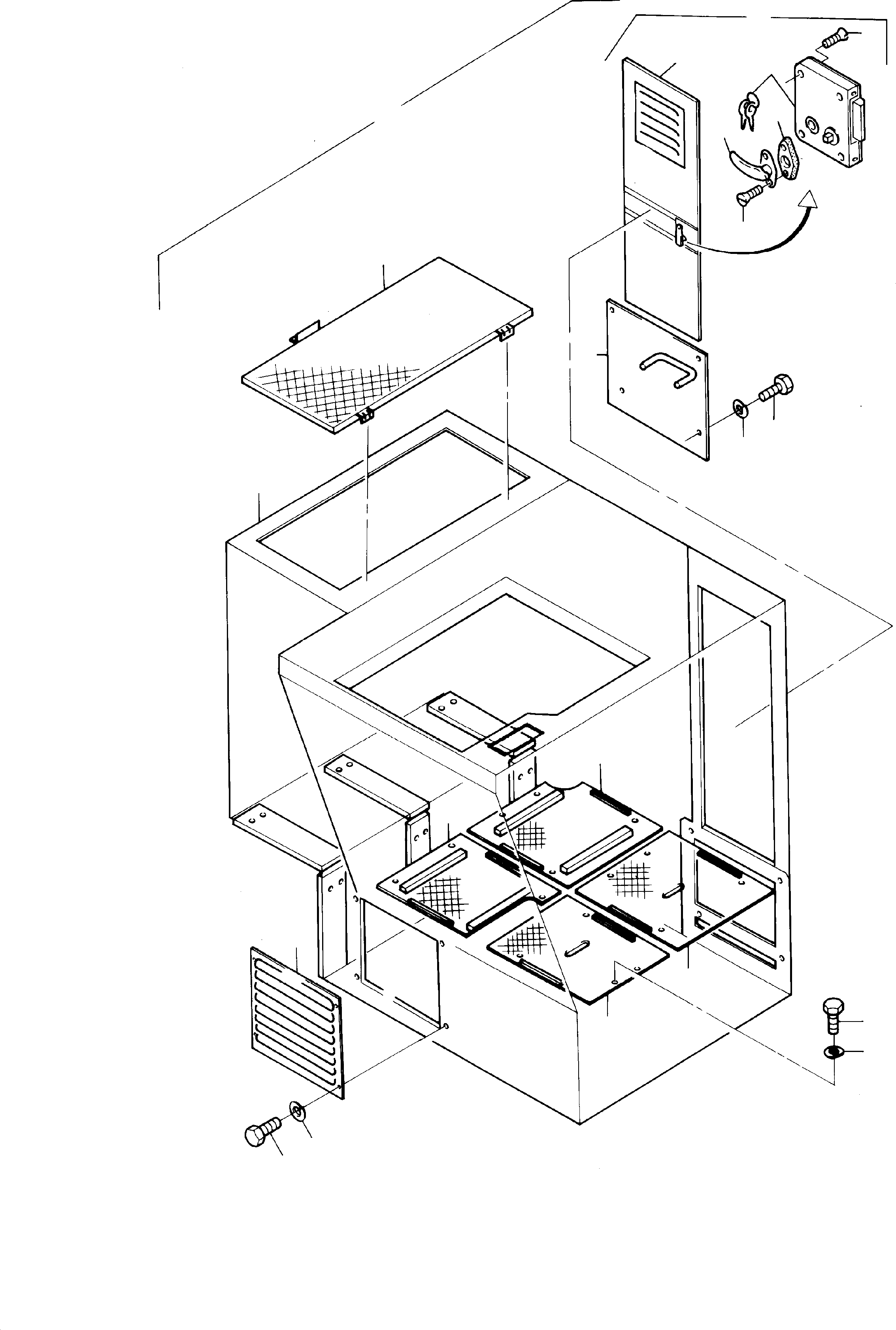 Komatsu parts book diagram for H285 S/N 78099: OPERATOR'S CAB SUPPORT