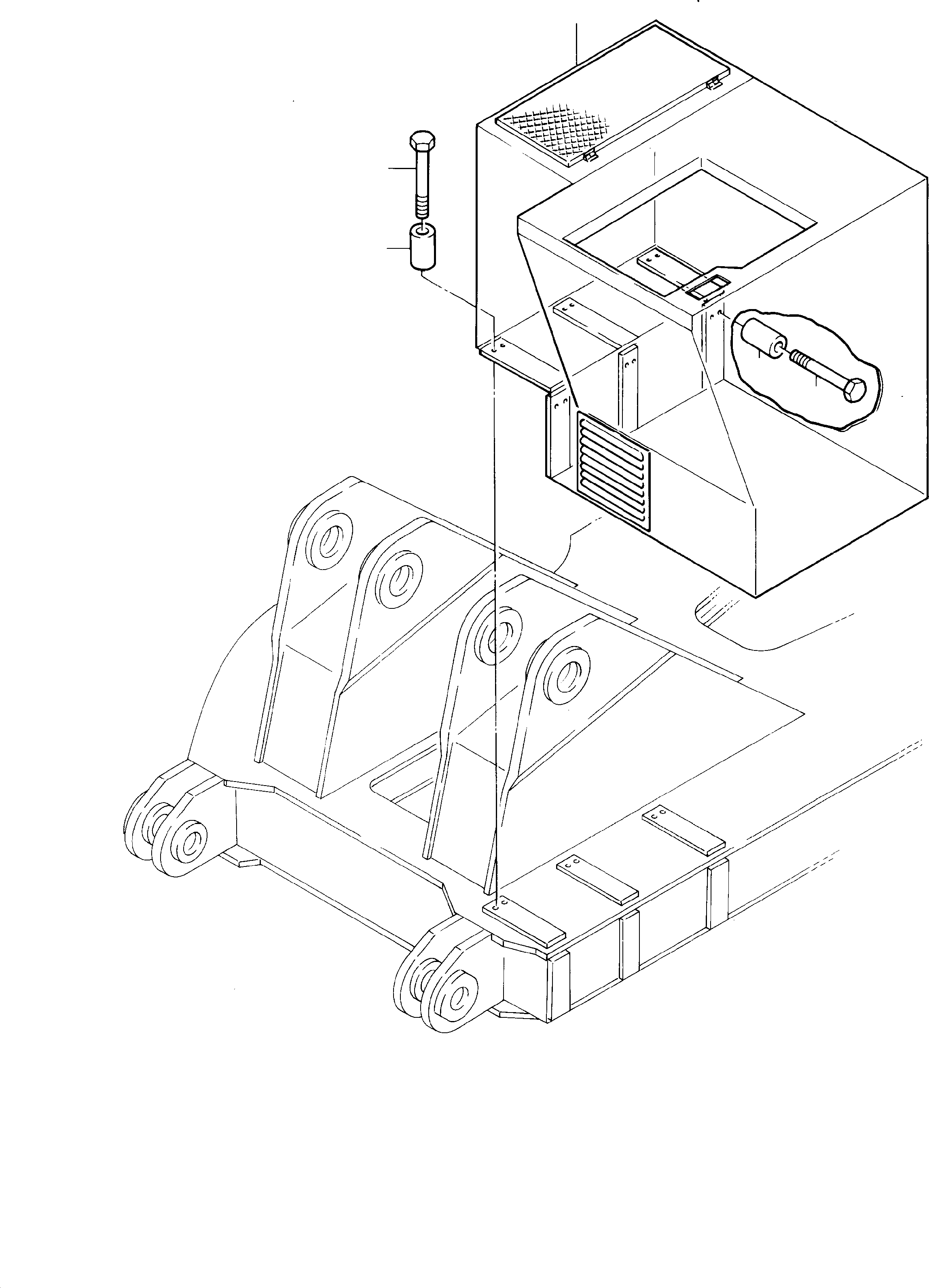 Komatsu parts book diagram for H285 S/N 78099: OPERATOR'S CAB SUPPORT, MOUNTINGS