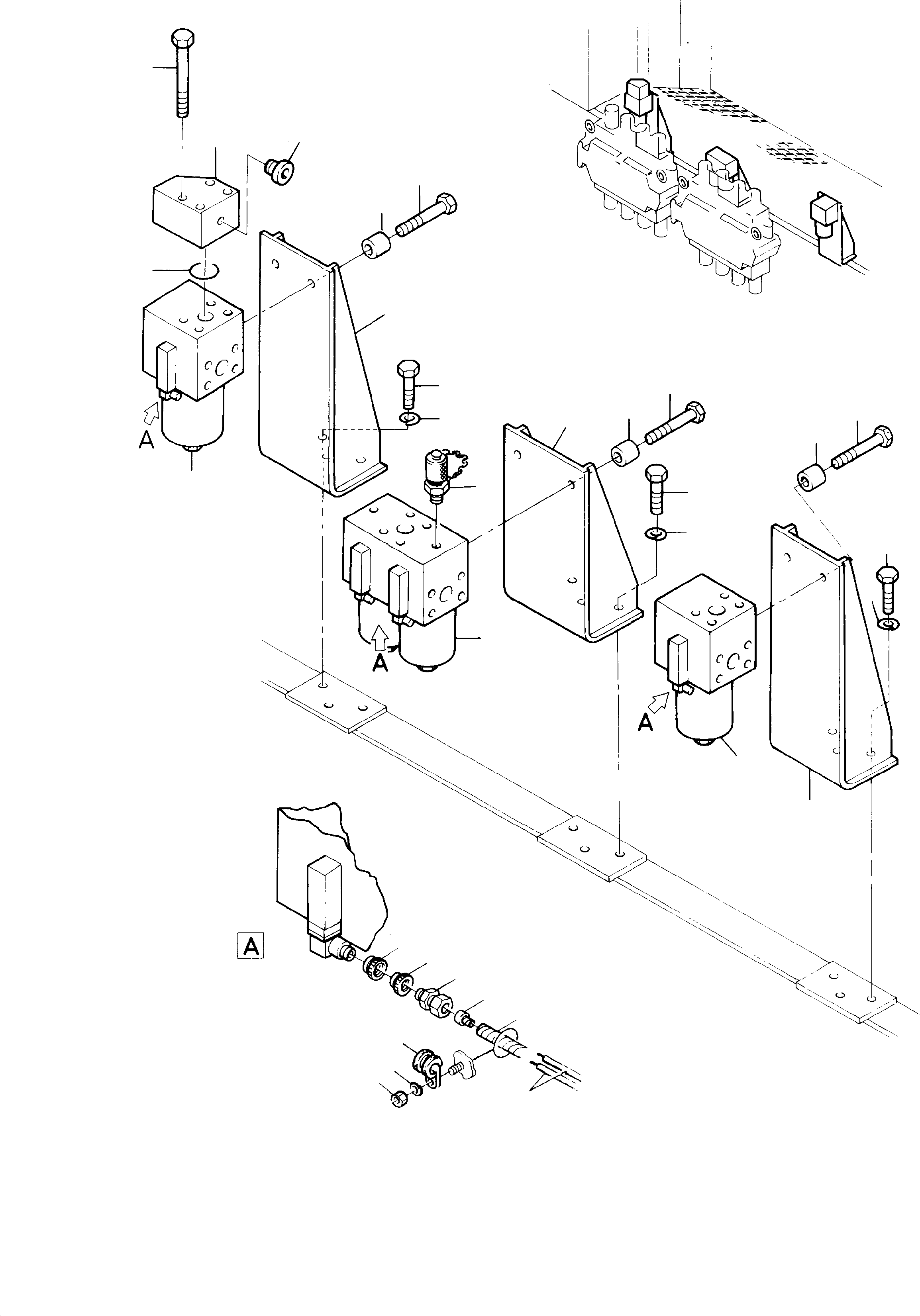 Komatsu parts book diagram for H285 S/N 78099: H.P. FILTER ARRANGEMENT