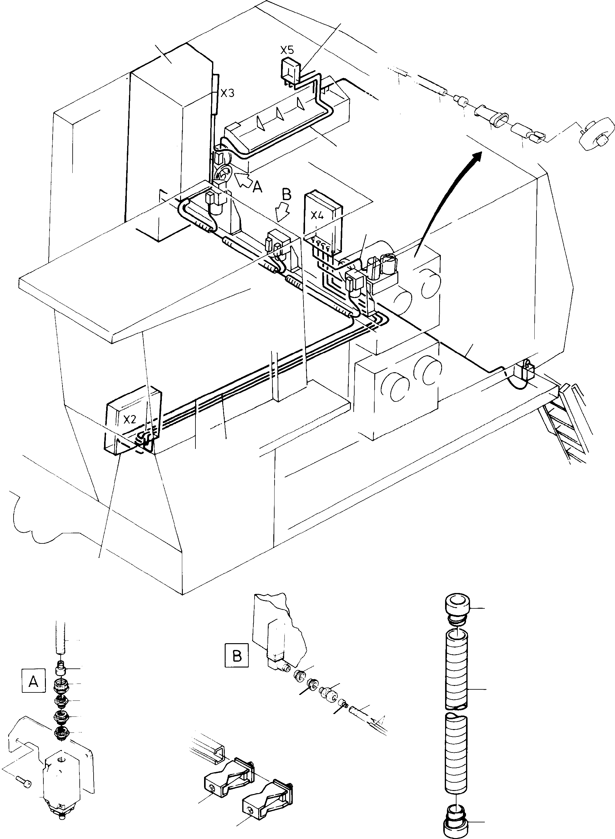 Komatsu parts book diagram for H285 S/N 78099: CABLES SUPERSTRUCTURE