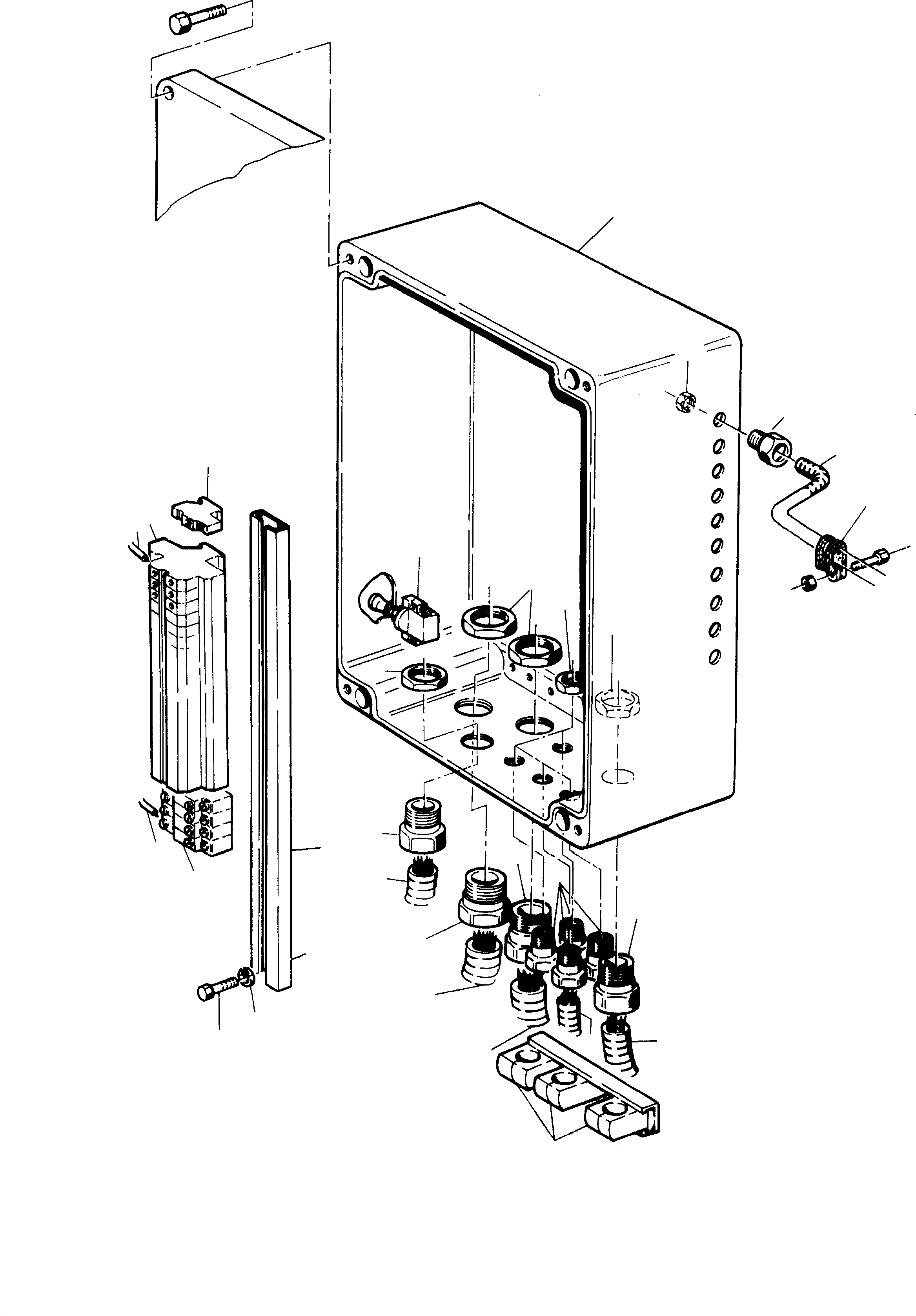 Komatsu parts book diagram for H285 S/N 78099: JUNCTION BOX (MAIN OIL TANK)