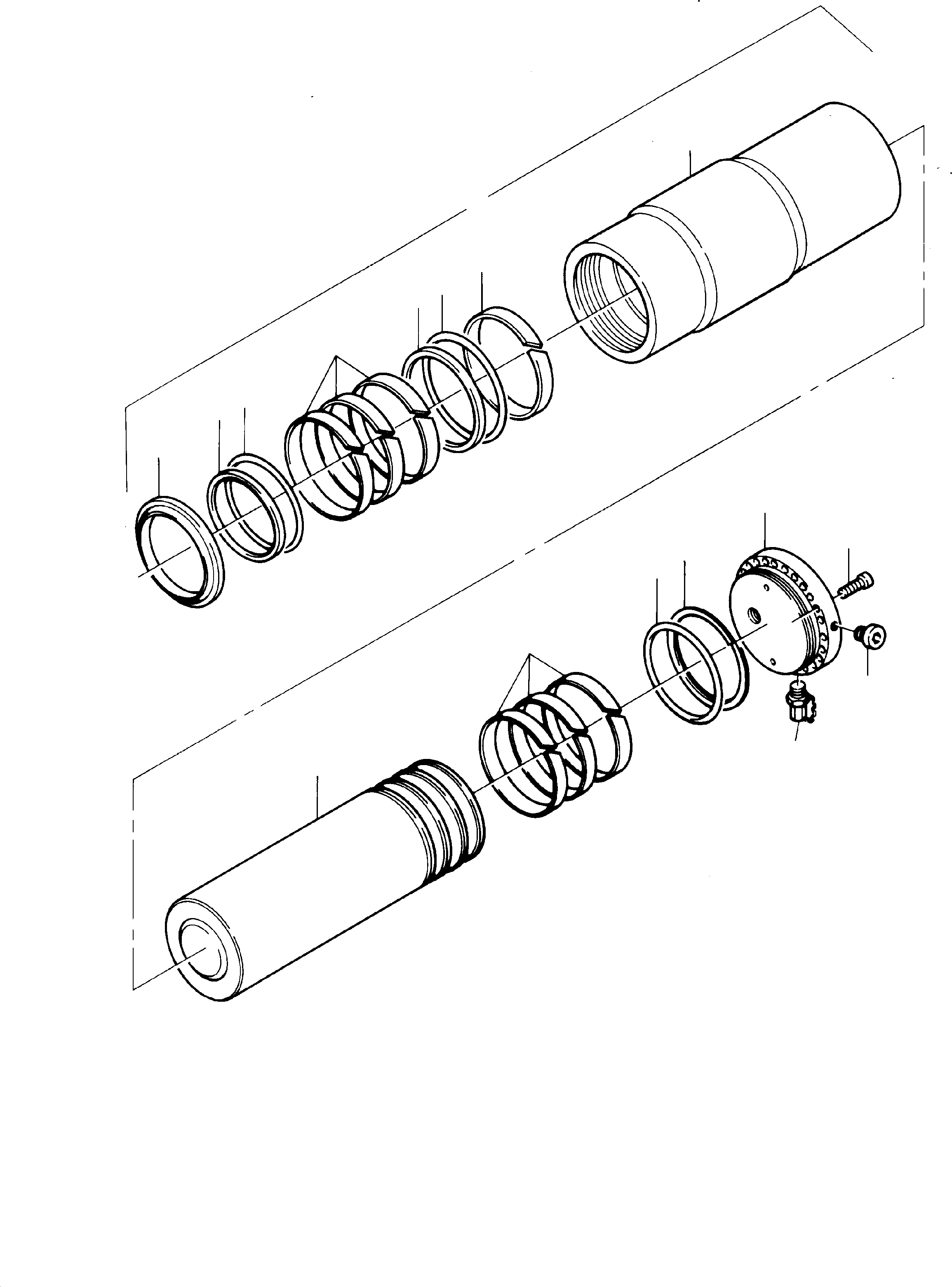 Komatsu parts book diagram for H285 S/N 78099: HYDR.-TENSIONER