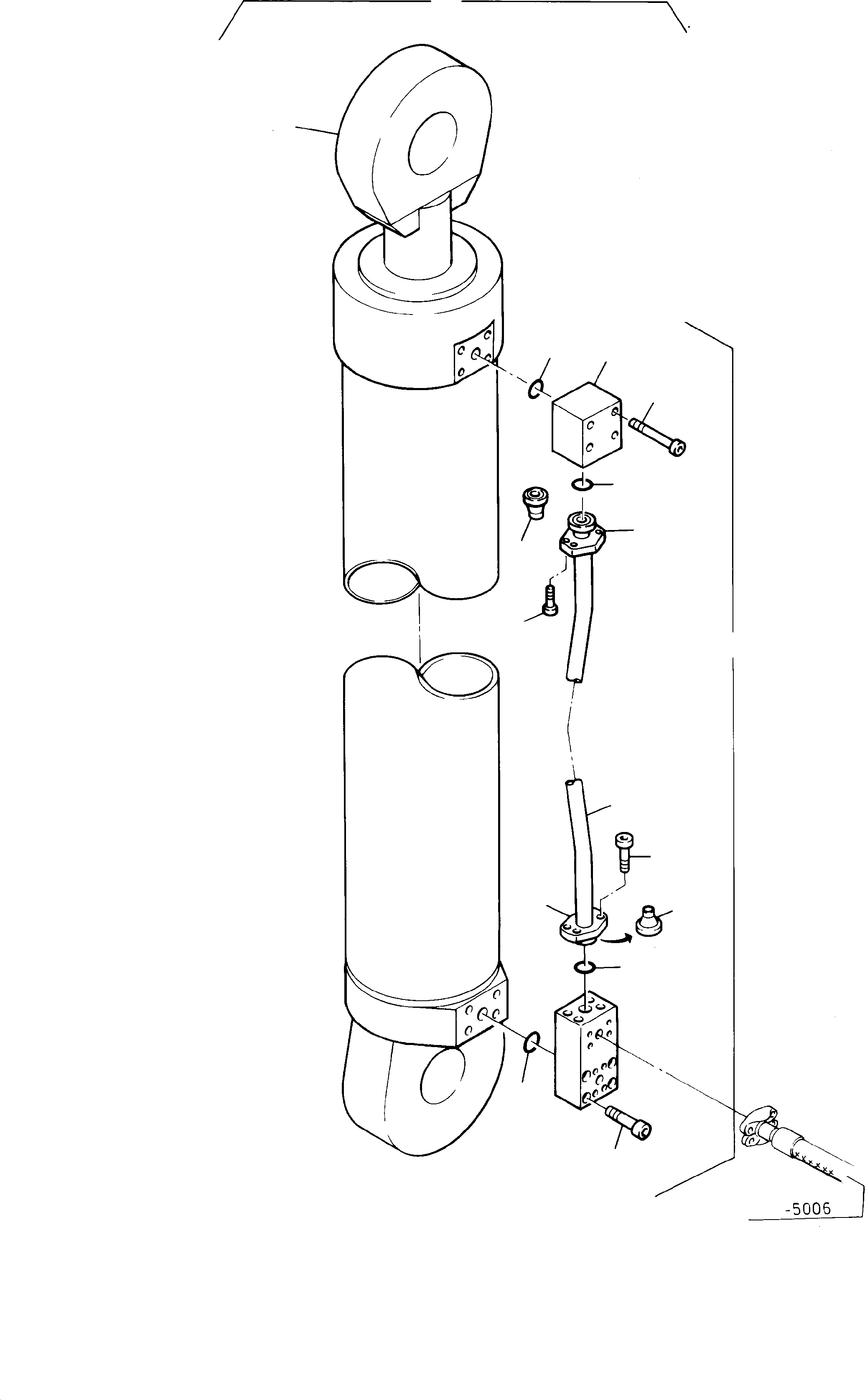 Excavators Mining Komatsu / H285 S/N 78099(g78099) / Clam Cylinder with Piping, R.H. and L.H.(314-5036 : 314-5036)