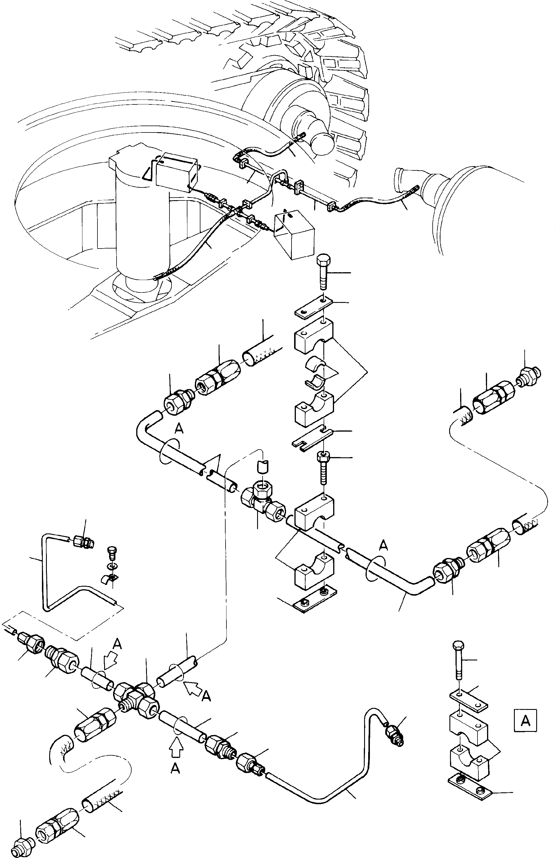 Excavators Mining Komatsu / H285 S/N 78099(g78099) / Hydr. System - Undercarriage, Leakage Lines(114-3175a : 114-3175a)