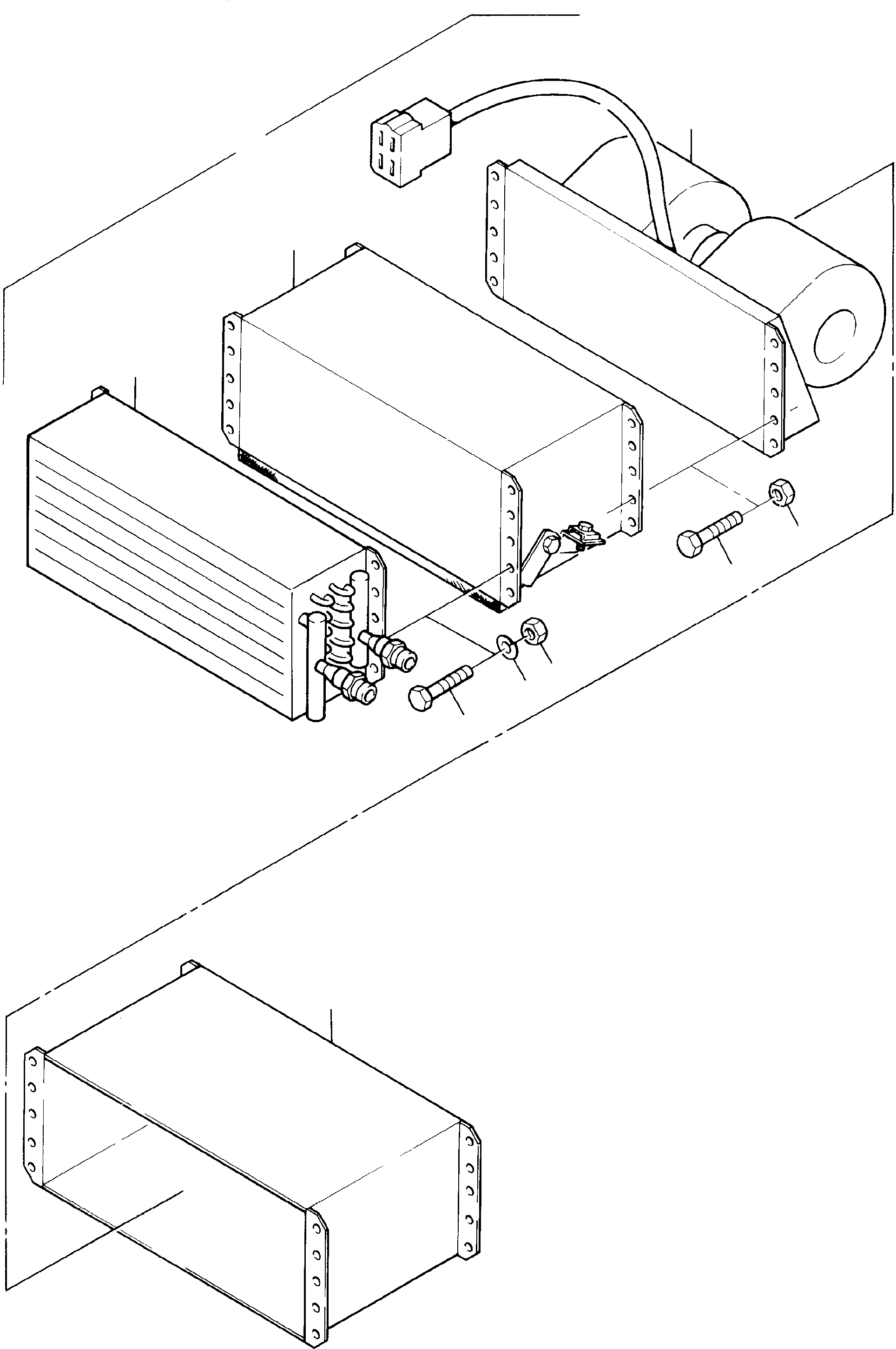 Komatsu parts book diagram for H285 S/N 78099: HEATER ASSEMBLY