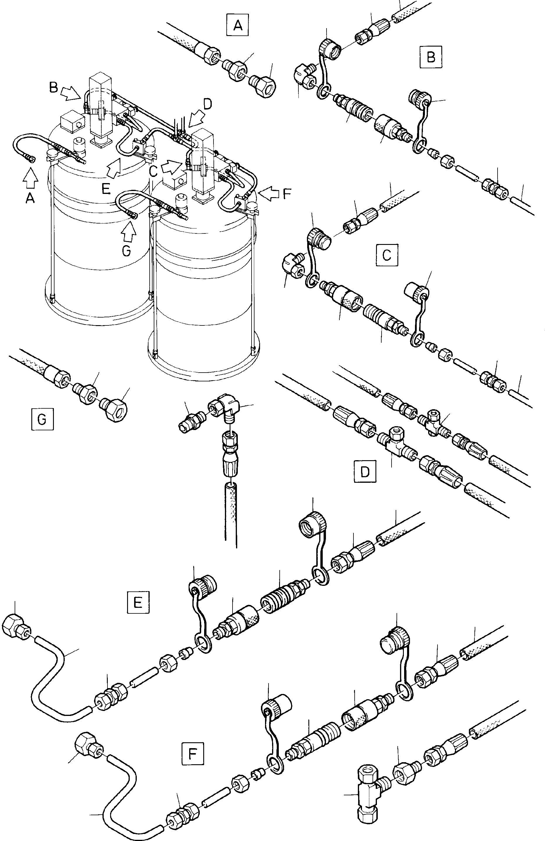 Komatsu parts book diagram for H285 S/N 78099: HYDRAULIC FOR LUBE PUMPS