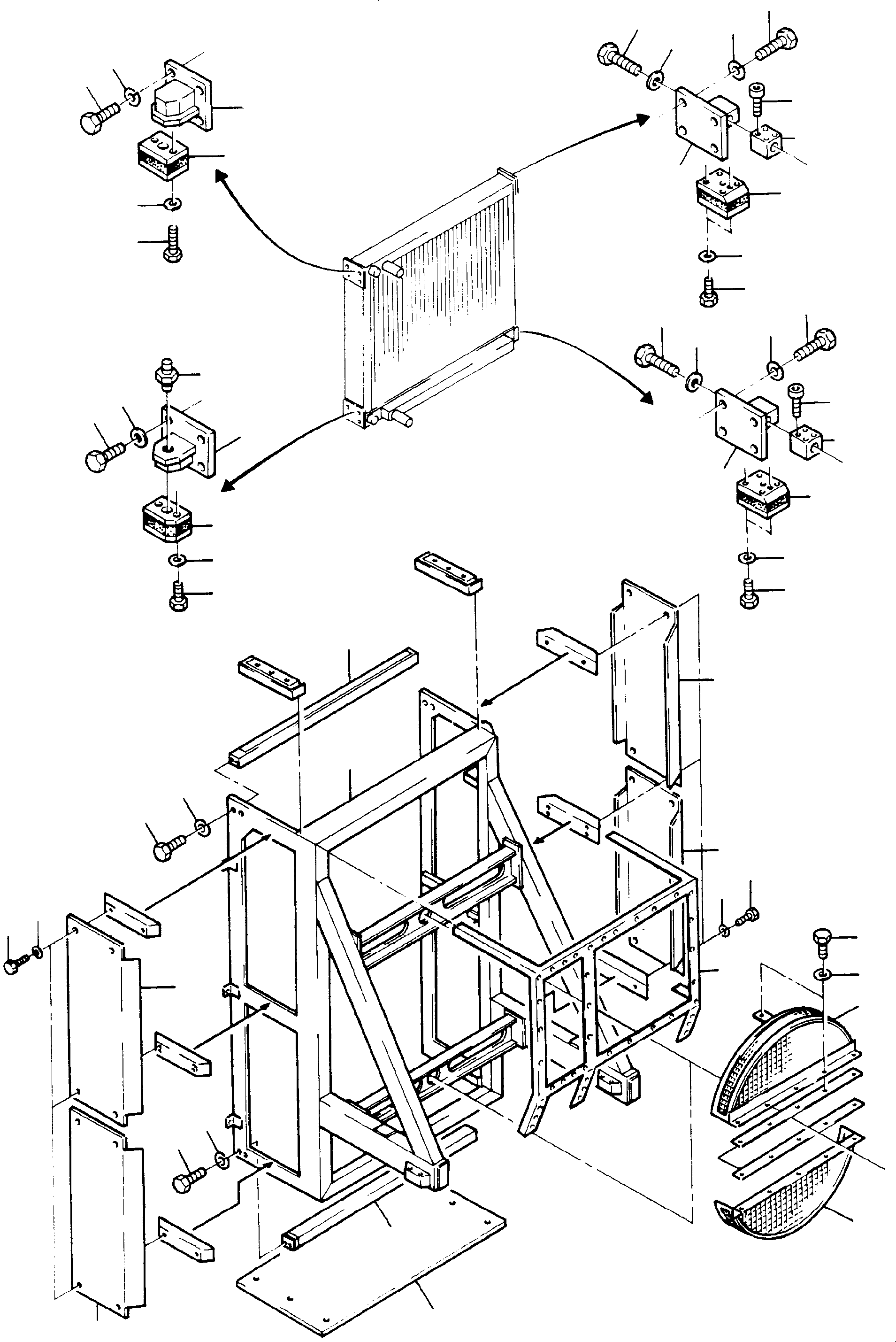 Komatsu parts book diagram for H285 S/N 78099: OIL COOLER - ARRANGEMENT