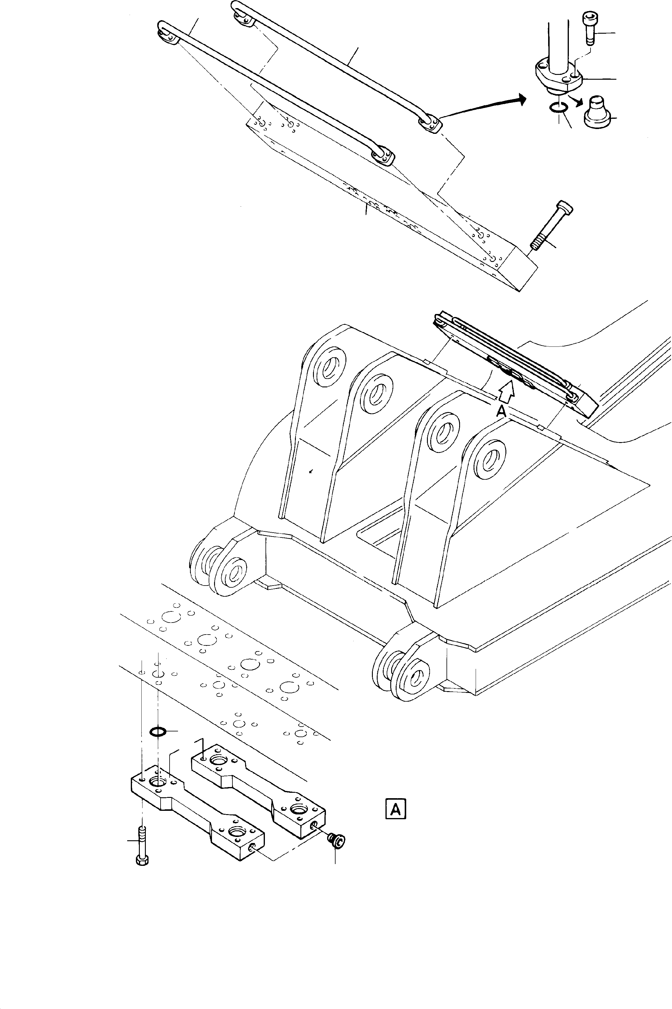 Komatsu parts book diagram for H285 S/N 78099: DISTRIBUTOR BLOCK ARRANGEMENT