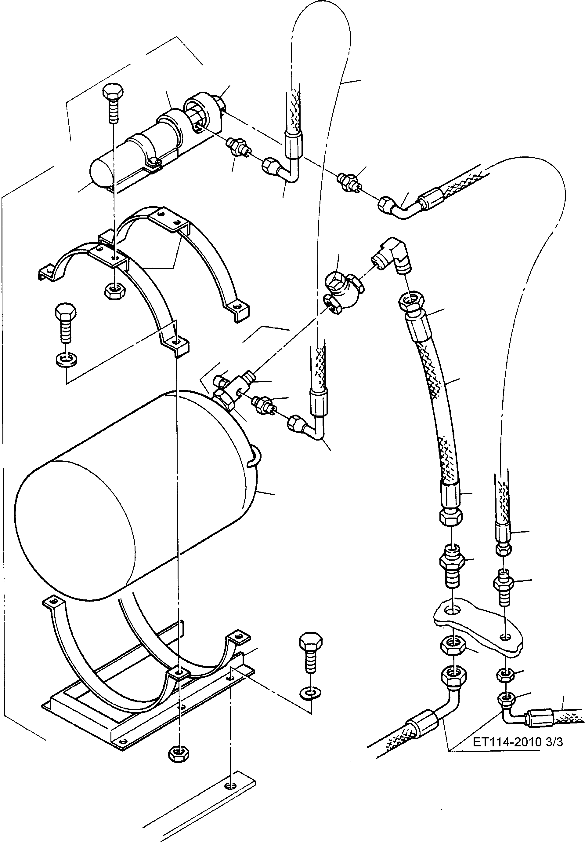 Komatsu parts book diagram for H285 S/N 78099: FOAM EXTINGUISHING EQUIPMENT