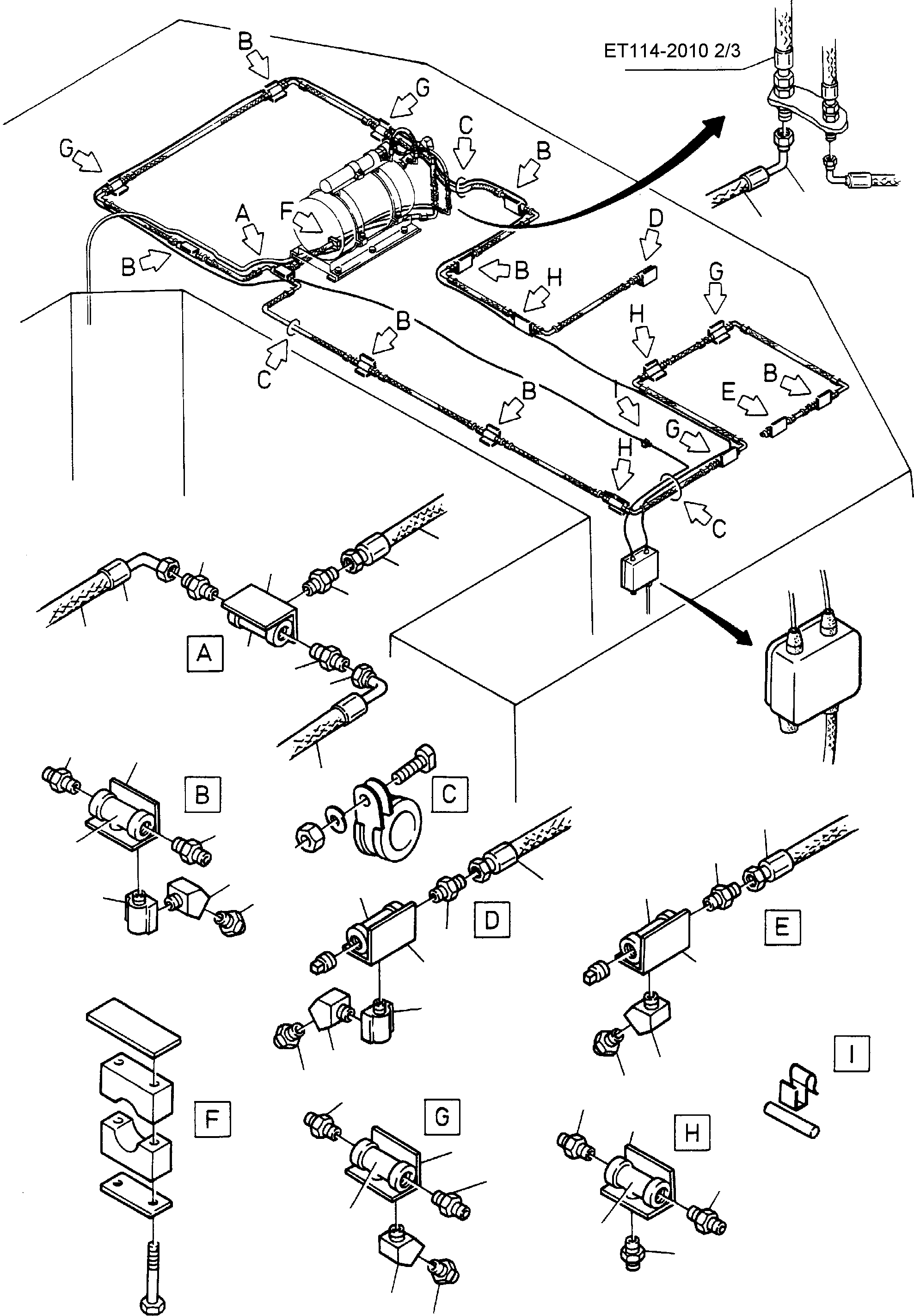 Komatsu parts book diagram for H285 S/N 78099: FOAM EXTINGUISHING EQUIPMENT