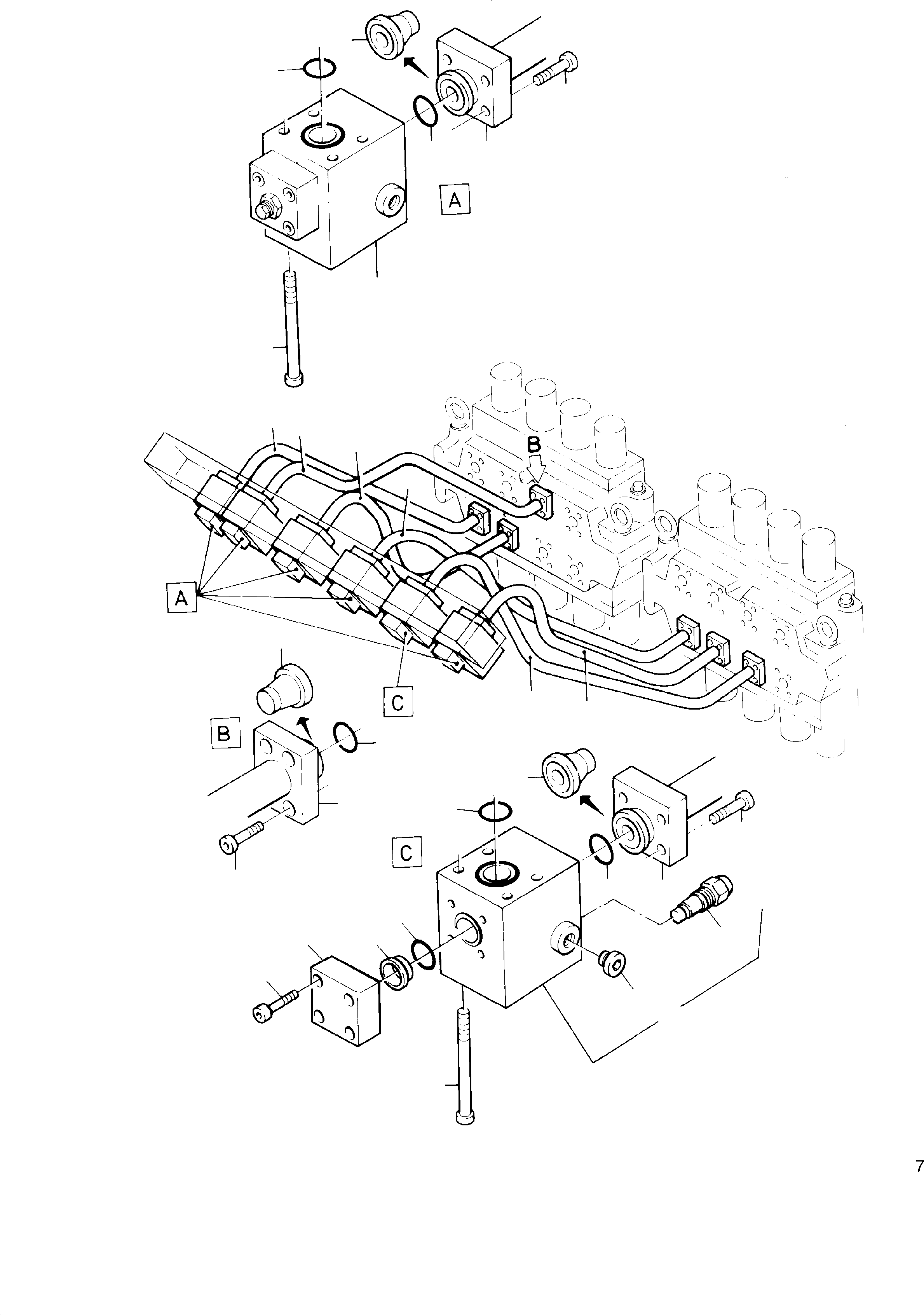 Excavators Mining Komatsu / H285S S/N 78105(g78105) / Pipes Assy., Control Blocks - Non-Return Valves(114-1846-3 : 114-1846-3)