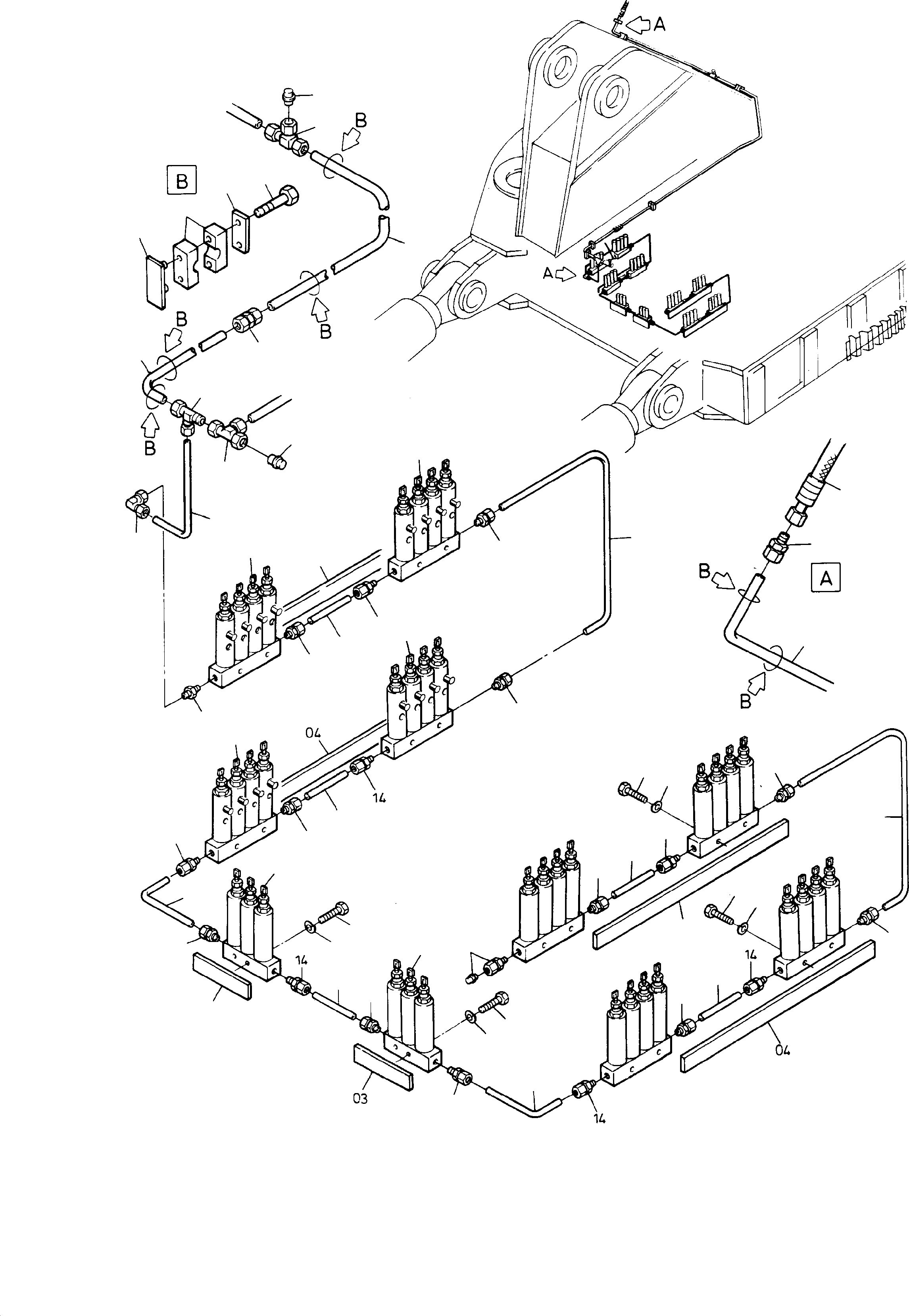 Excavators Mining Komatsu / H285S S/N 78105(g78105) / Pipes - Metering Valves, Drip System(114-2325c : 114-2325c)