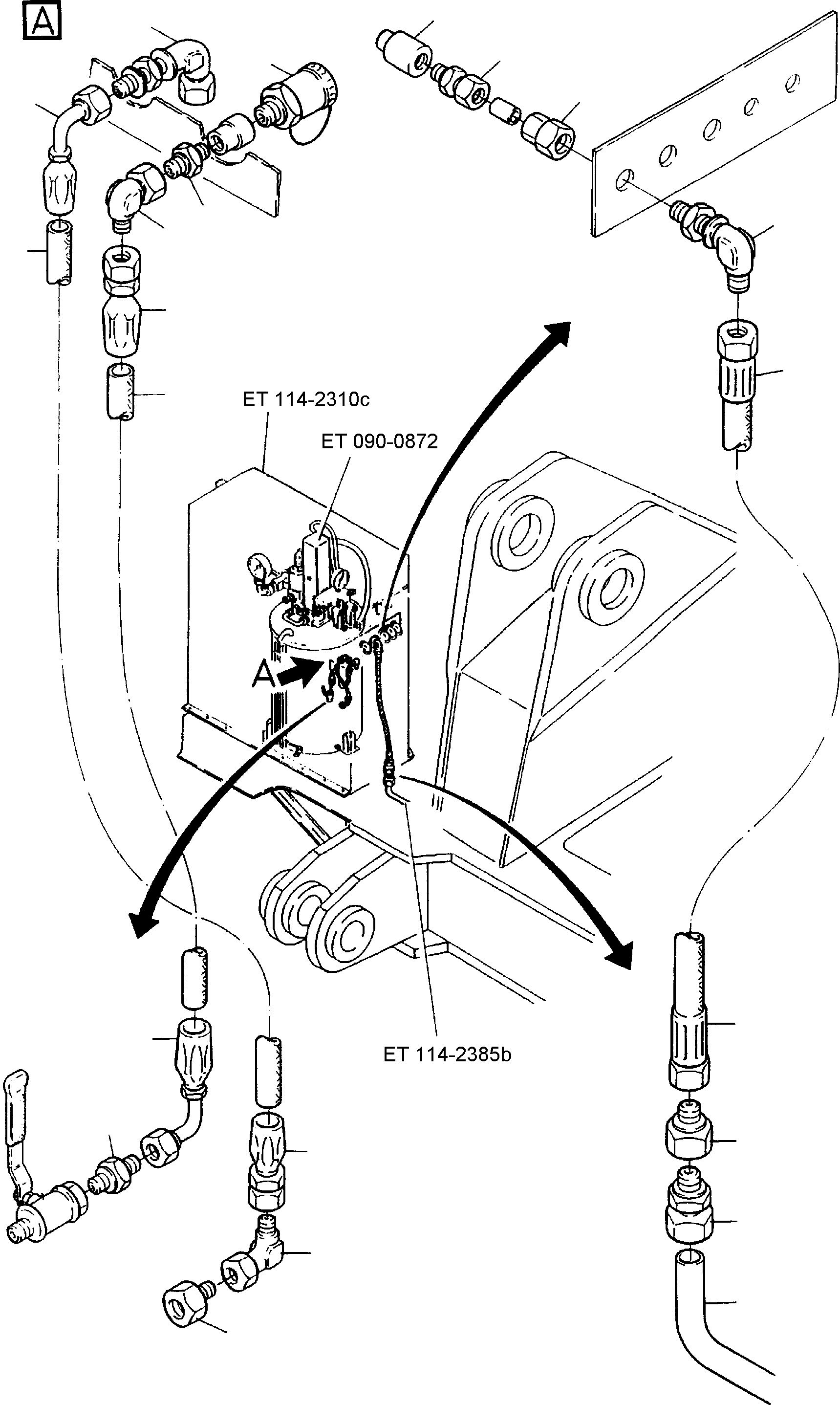 Excavators Mining Komatsu / H285S S/N 78105(g78105) / Pipes - Drip Lube Station(114-2381d : 114-2381d)
