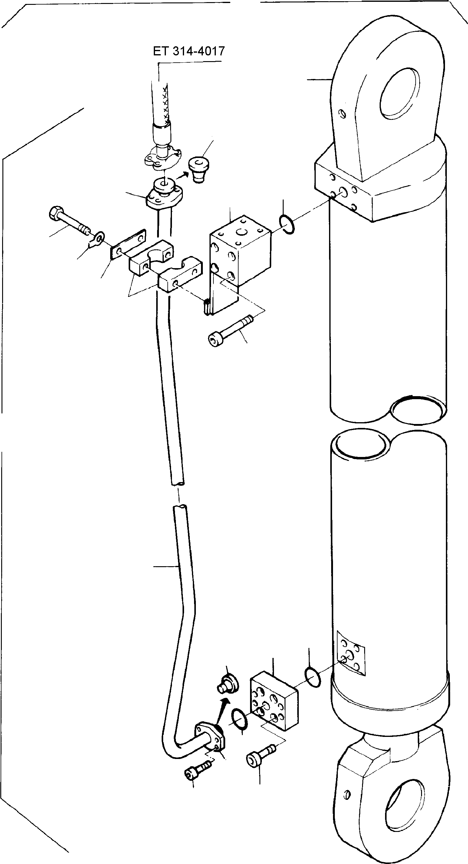 Excavators Mining Komatsu / H285S S/N 78124(g78124) / Stick Cylinder with Piping, R.H. and L.H.(314-4137 : 314-4137)
