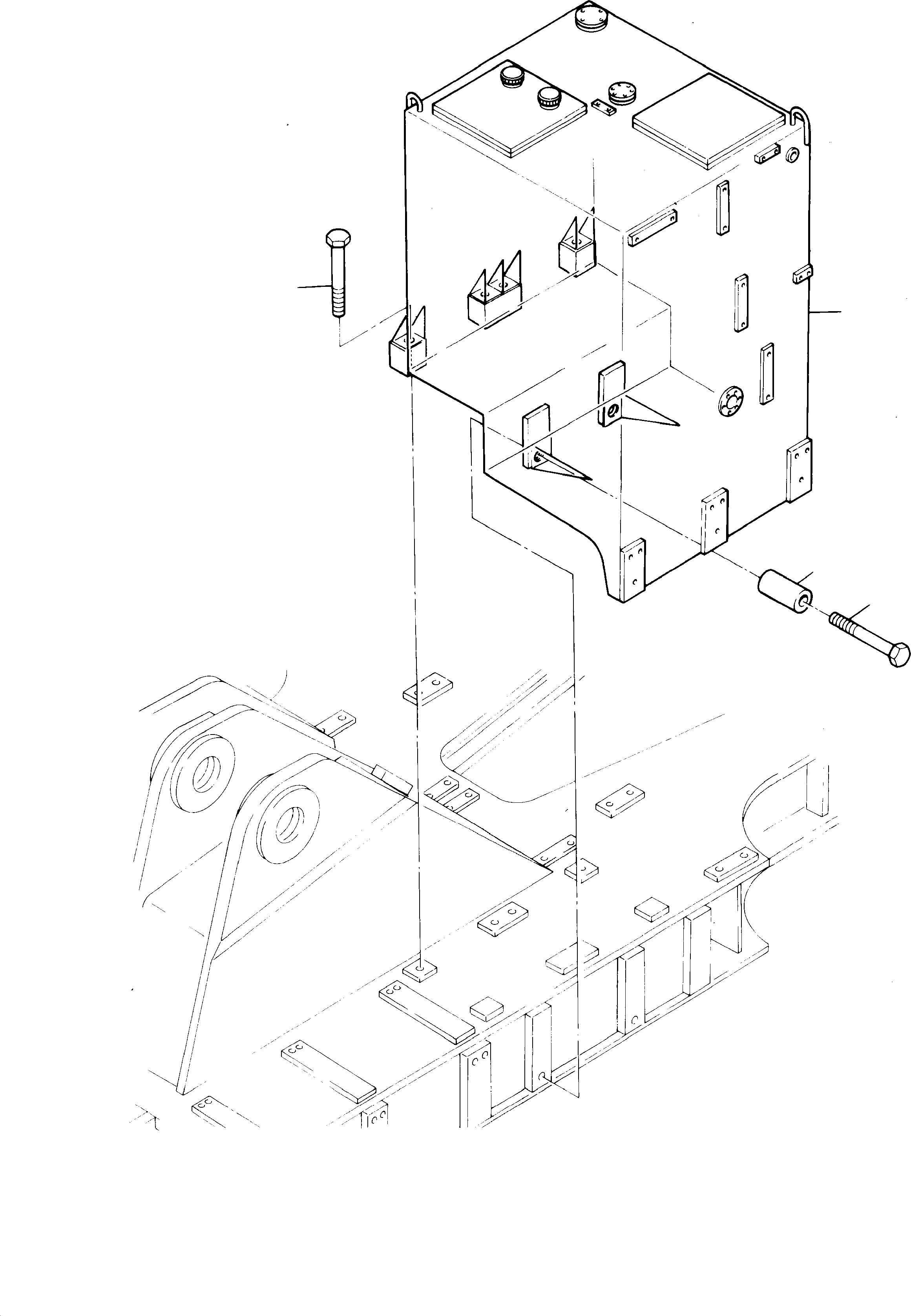 Komatsu parts book diagram for H285S S/N 78129: MOUNTINGS - FUEL TANK