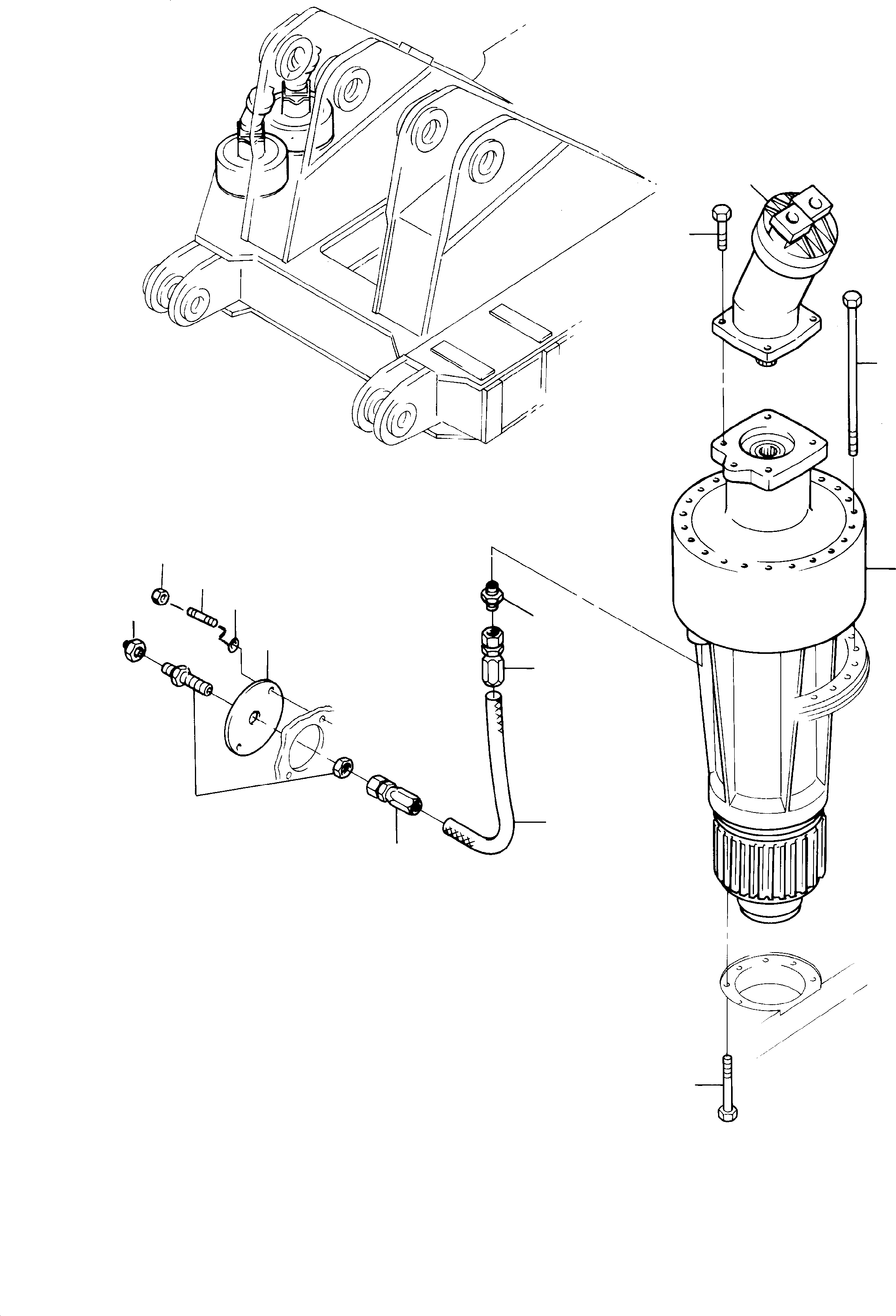 Komatsu parts book diagram for H285S S/N 78129: INSTALLATION - SWING GEAR,- AND MOTOR