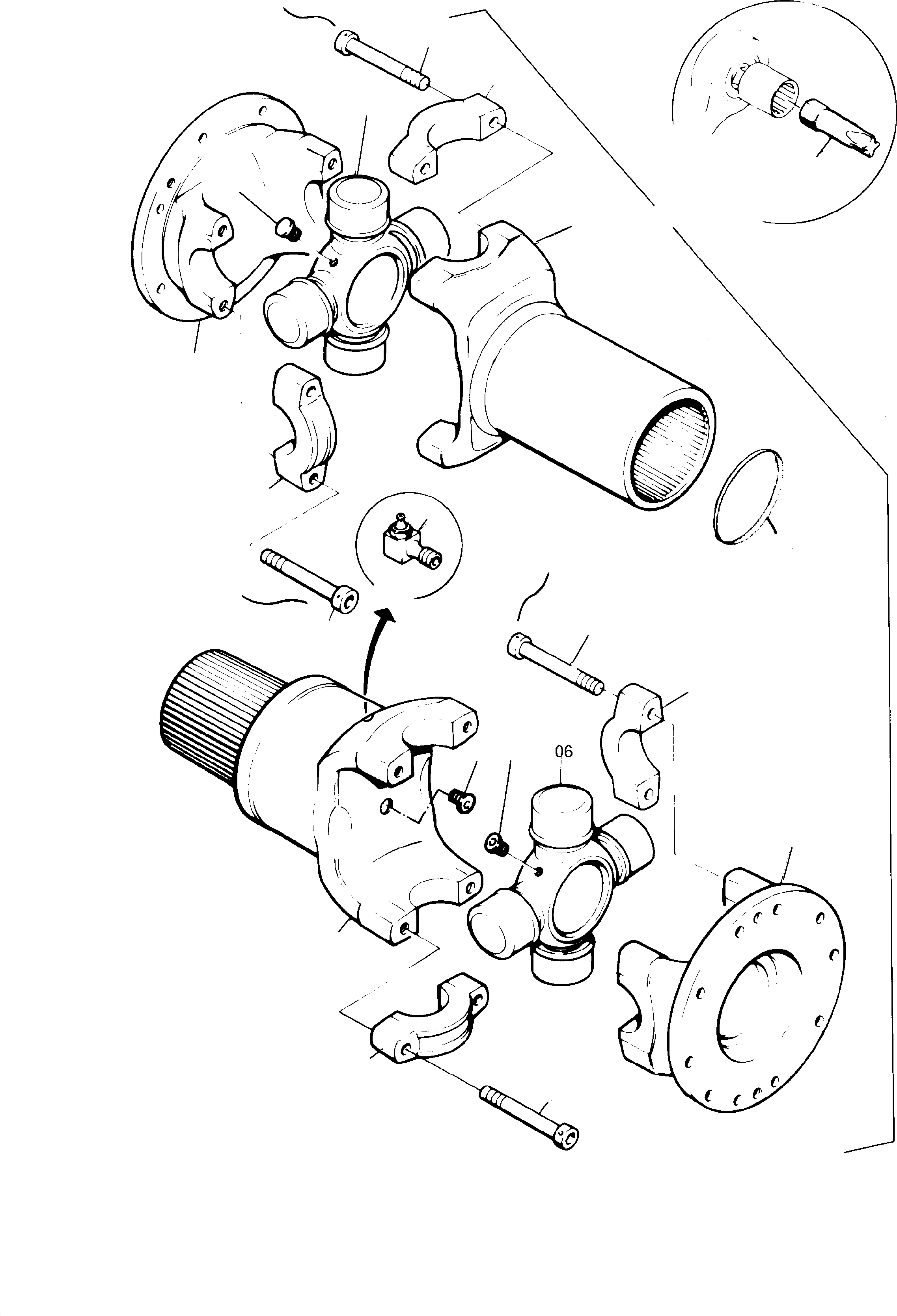 Komatsu parts book diagram for H285S S/N 78129: JOINT SHAFT