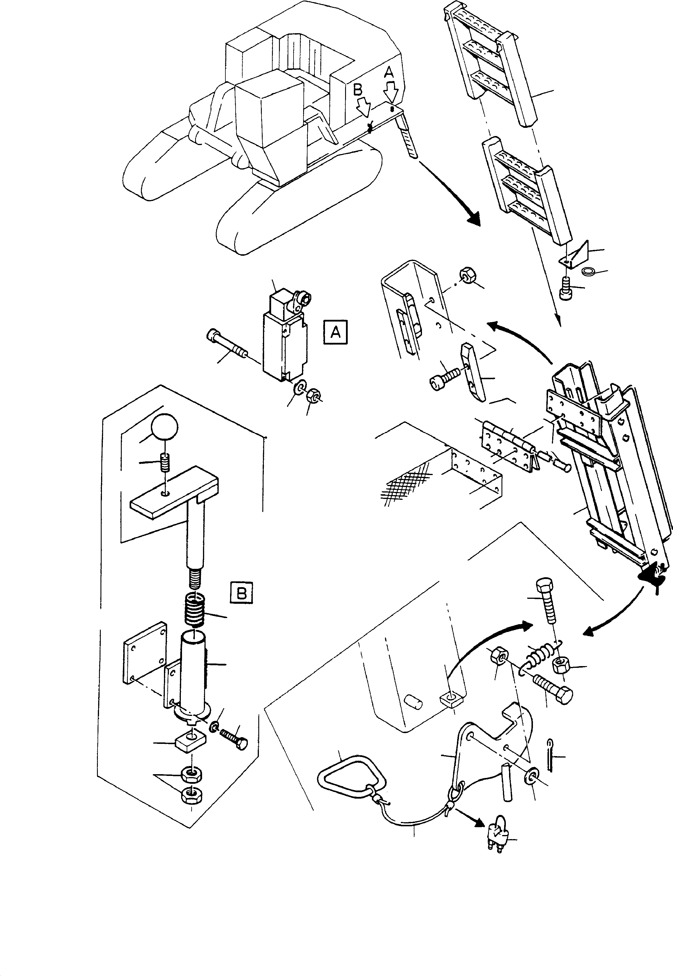 Komatsu parts book diagram for H285S S/N 78129: STEPS
