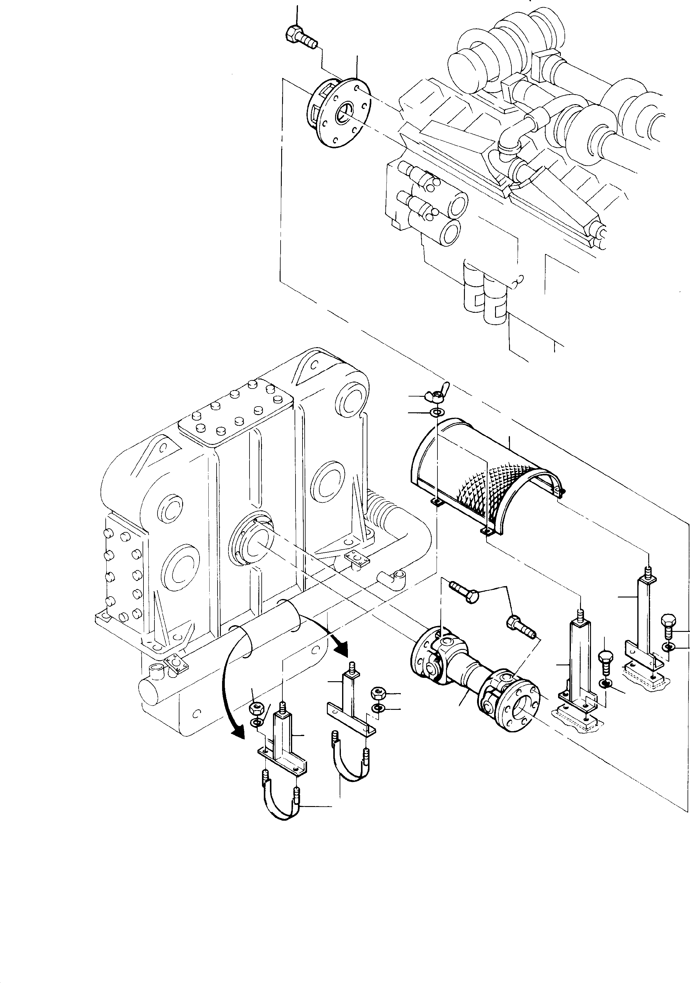 Komatsu parts book diagram for H285S S/N 78129: INSTALLATION - COUPLING AND JOINT SHAFT, CU-ENGINE