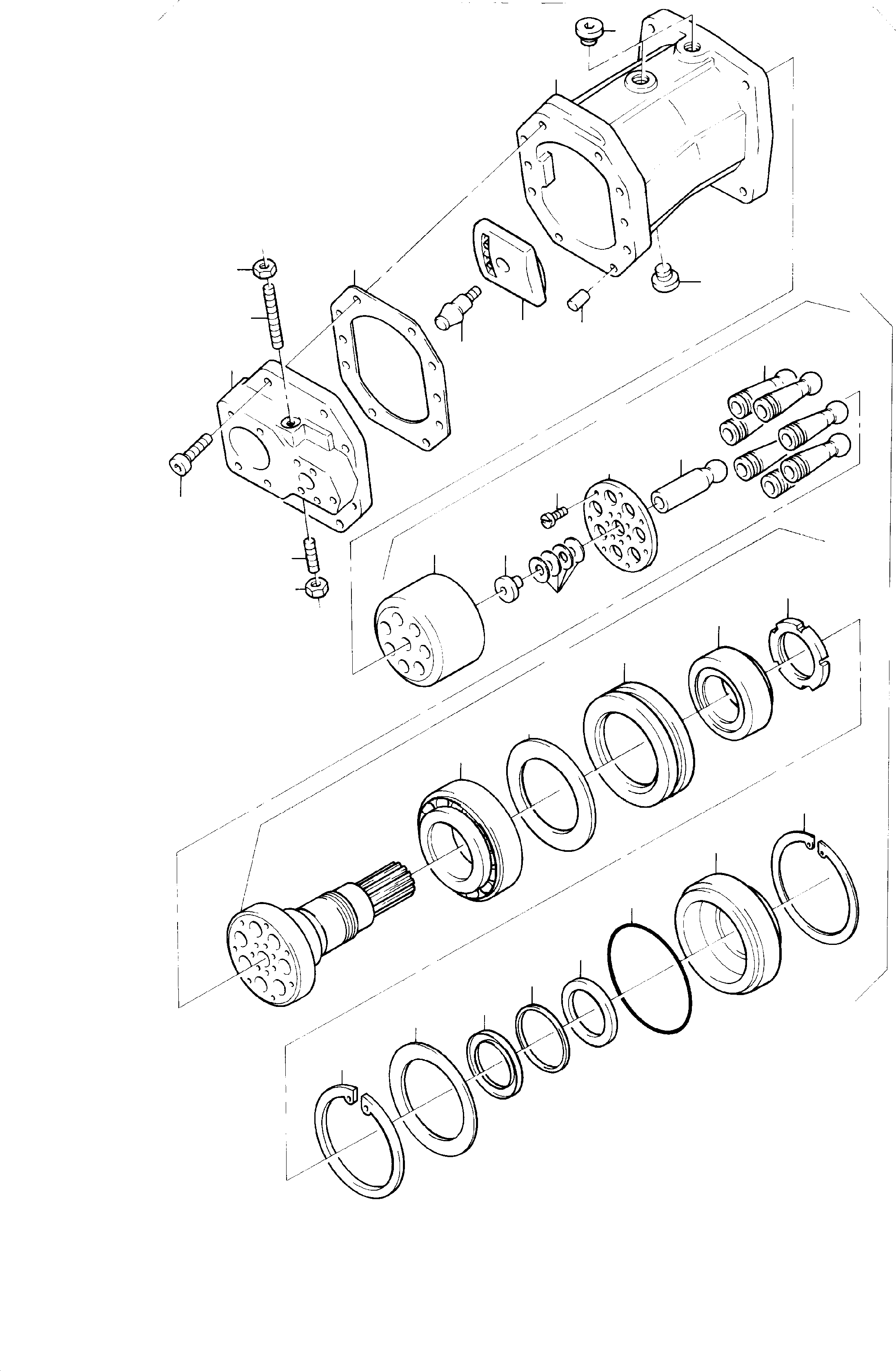 Komatsu parts book diagram for H285S S/N 78129: HYDRAULIC PUMP