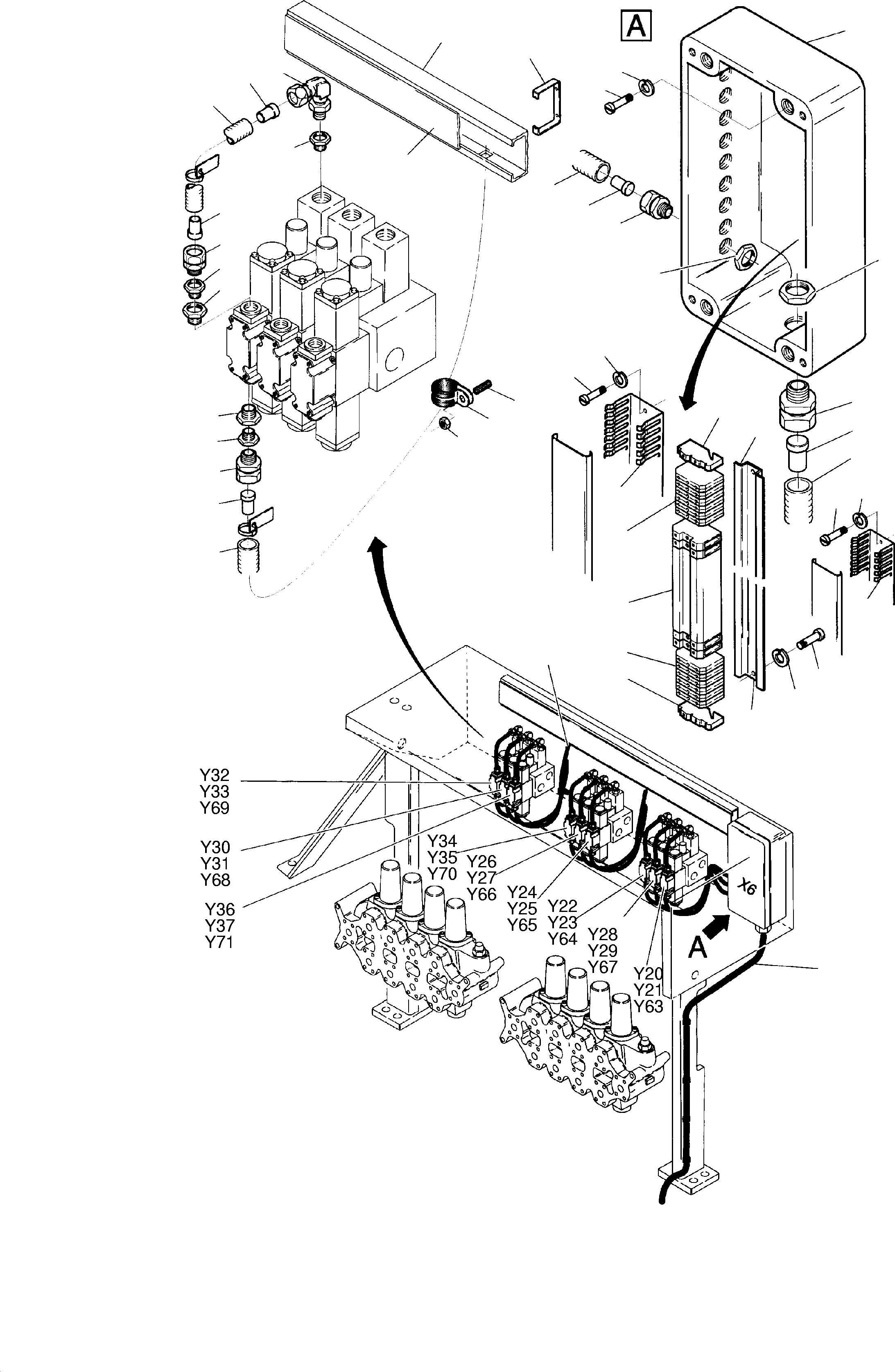 Excavators Mining Komatsu / H285S S/N 78129(g78129) / Cables - Control Plate Assy.(114-2139 : 114-2139)