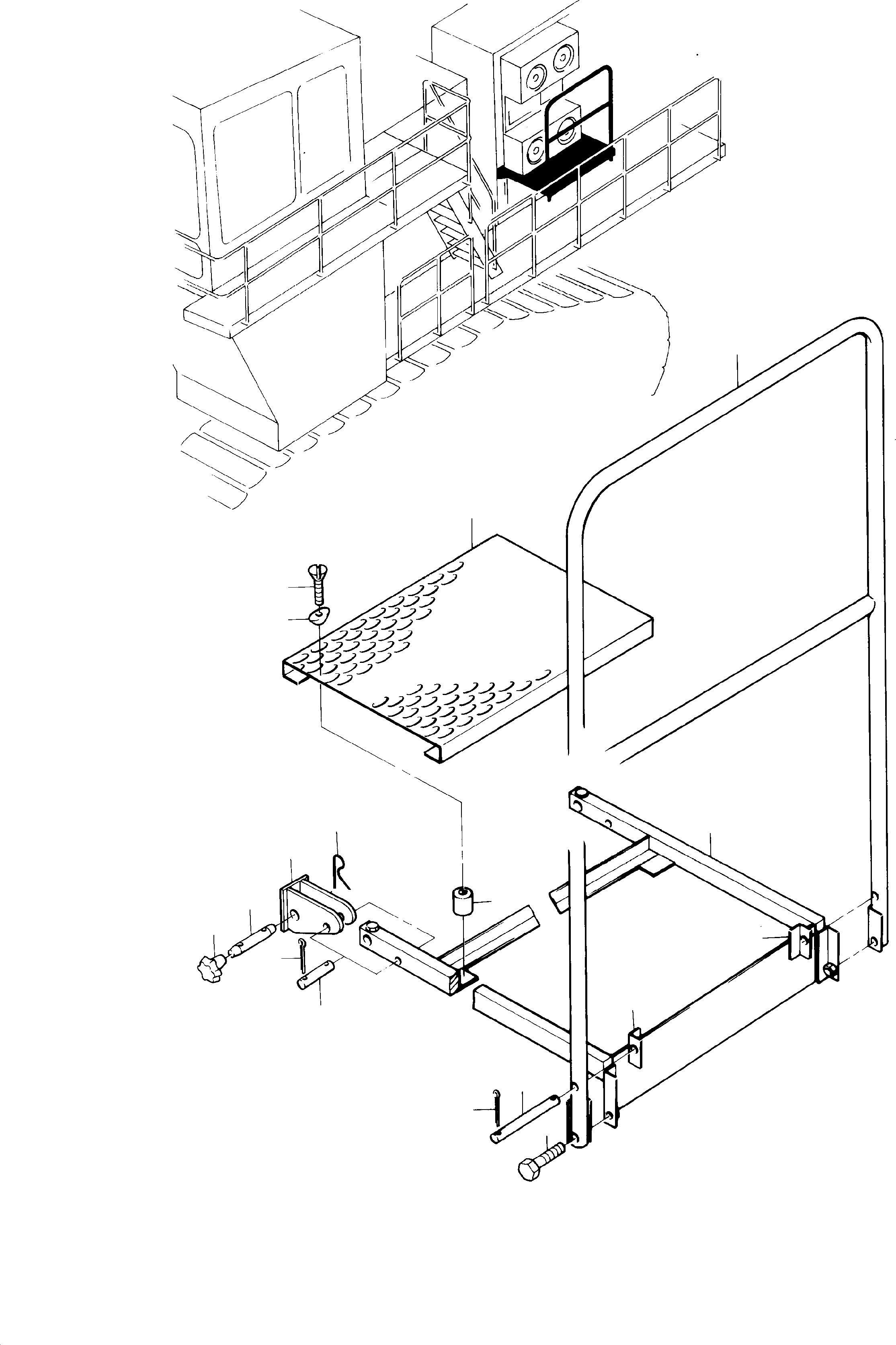 Komatsu parts book diagram for H285S S/N 78129: AIR CLEANER PLATFORM