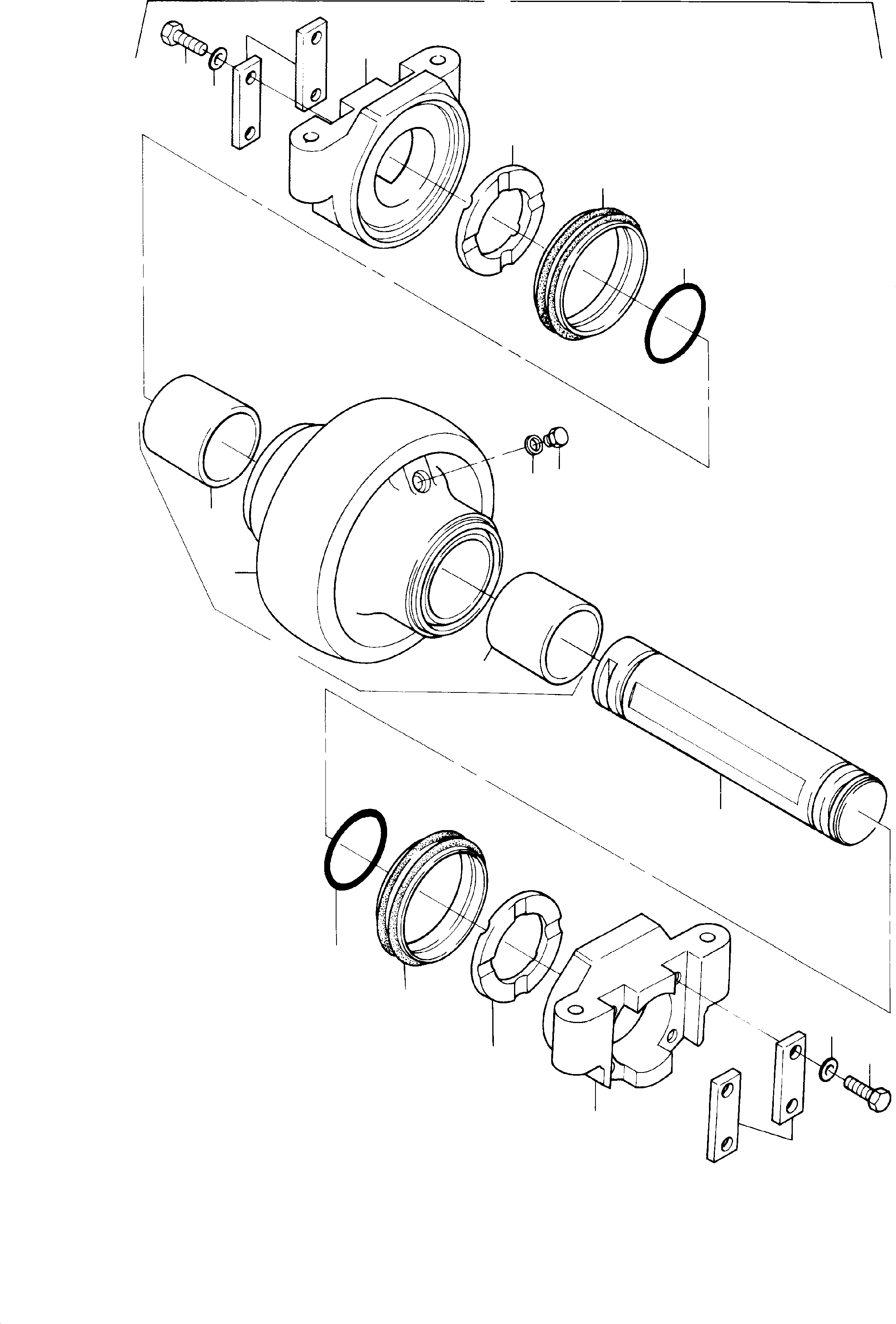 Komatsu parts book diagram for H285S S/N 78129: BOTTOM ROLLER