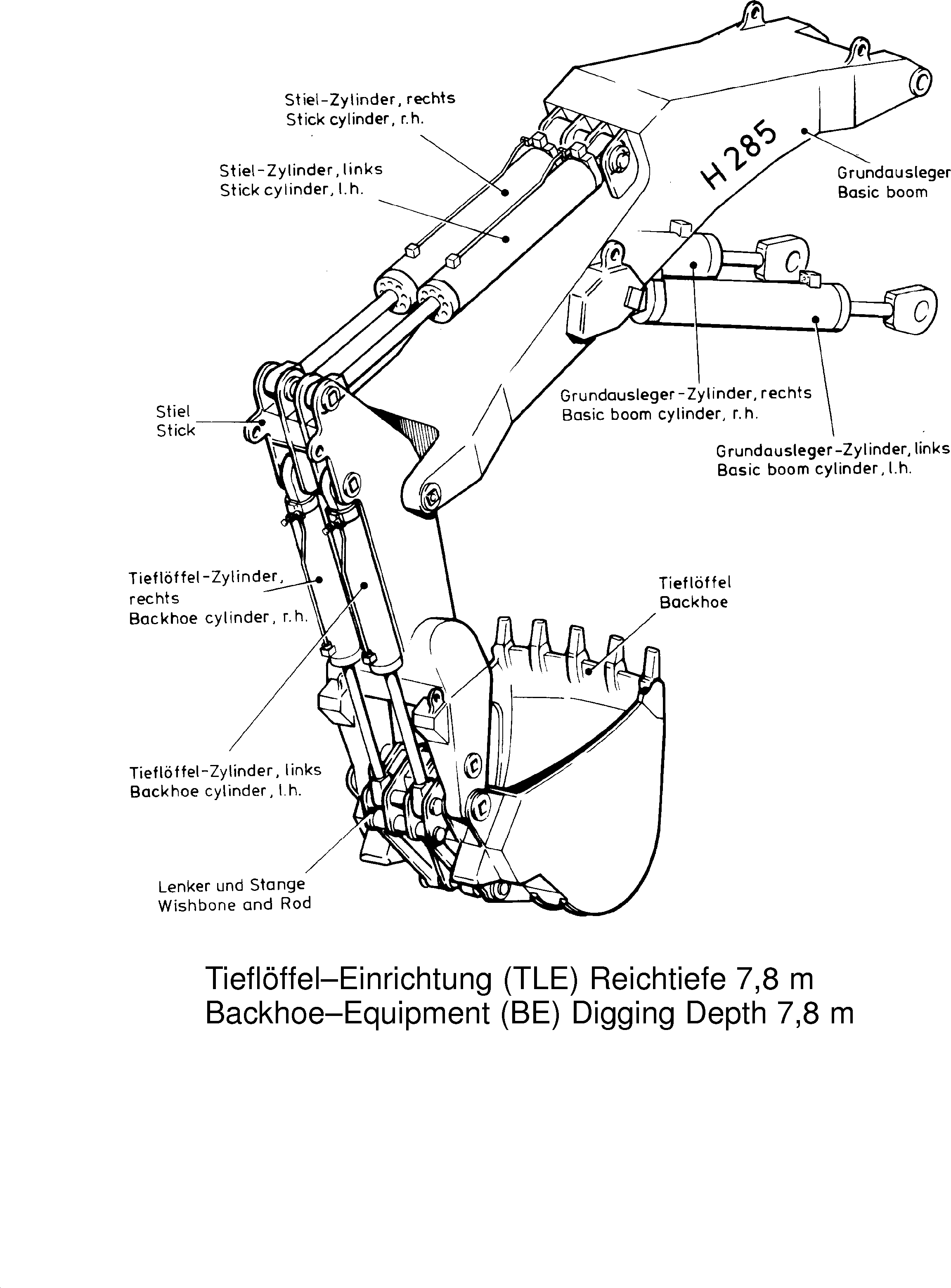 Komatsu parts book diagram for H285S S/N 78129: 