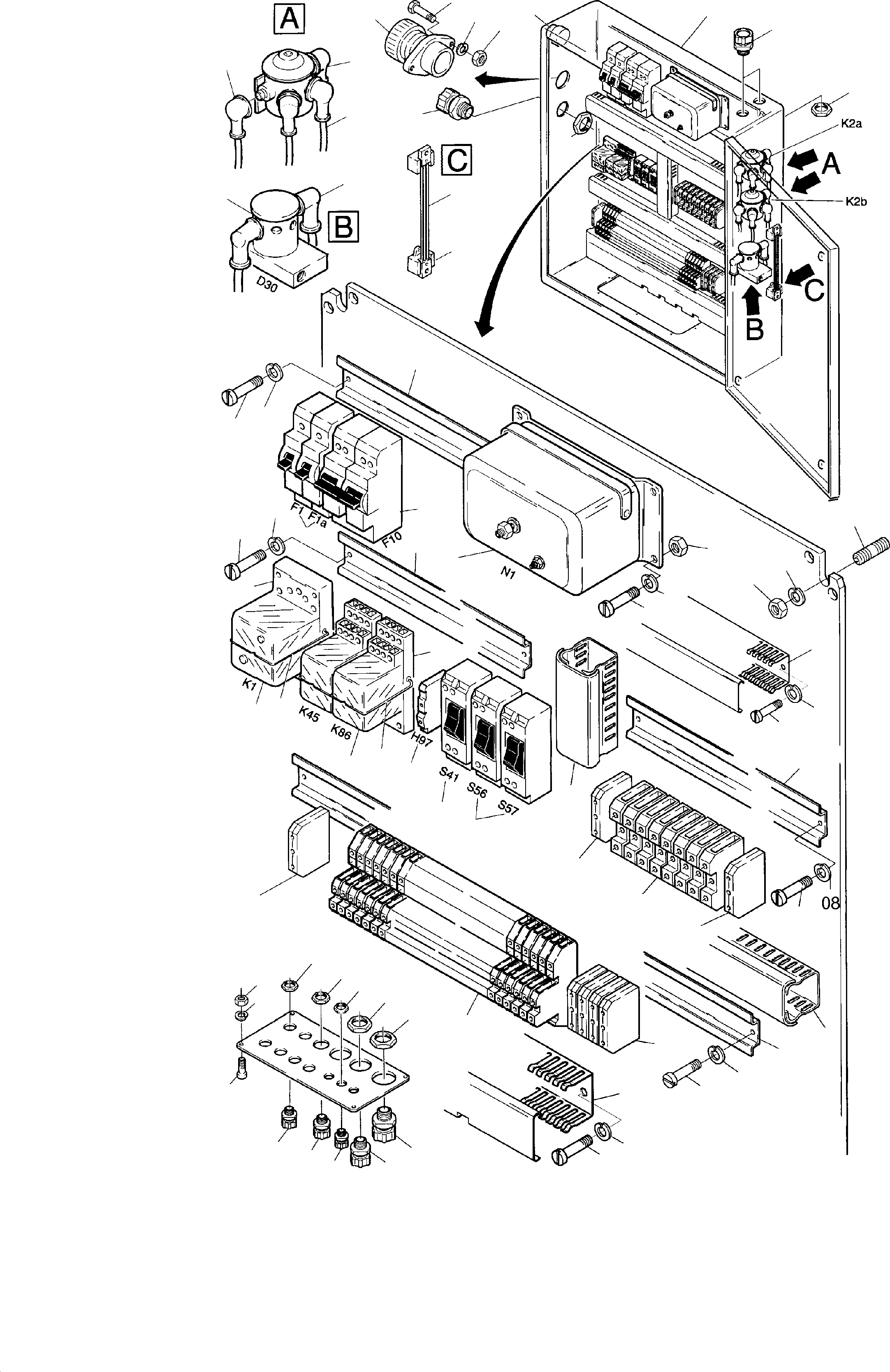 Excavators Mining Komatsu / H285S S/N 78129(g78129) / Engine Switch Box(114-2160g : 114-2160g)