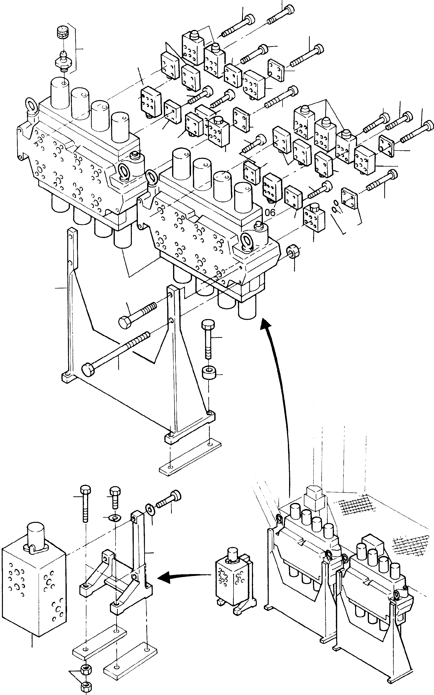 Komatsu parts book diagram for H285S S/N 78129: INSTALLATION - CONTROLBLOCKS