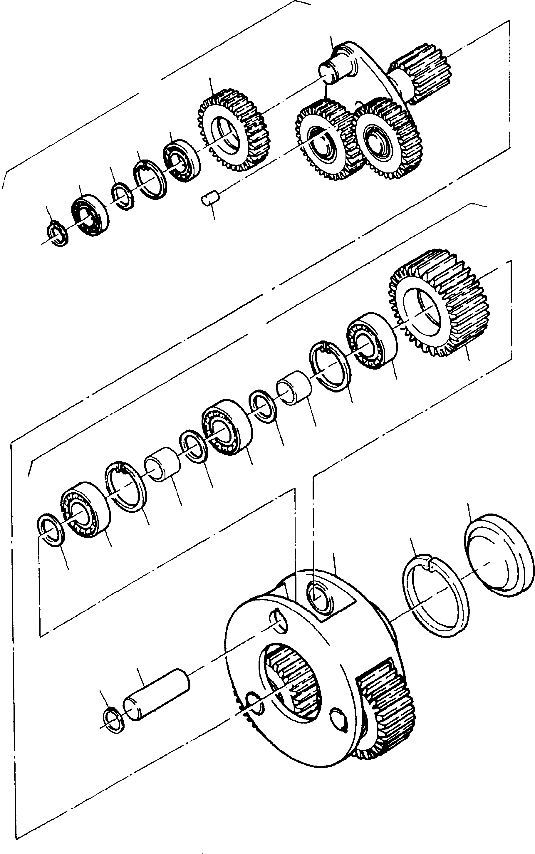 Komatsu parts book diagram for H285S S/N 78129: SLEW GEAR