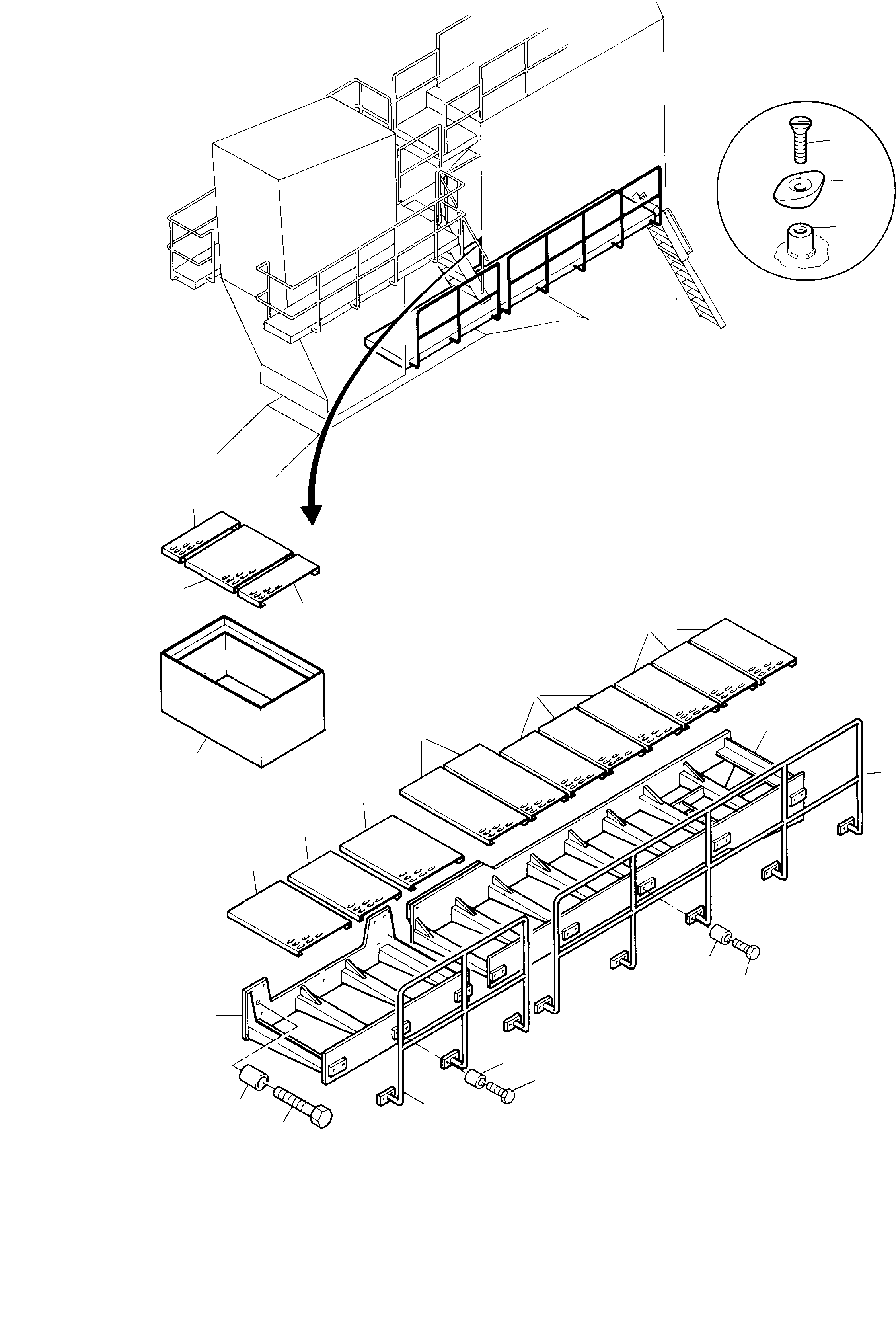 Komatsu parts book diagram for H285S S/N 78129: STEPS