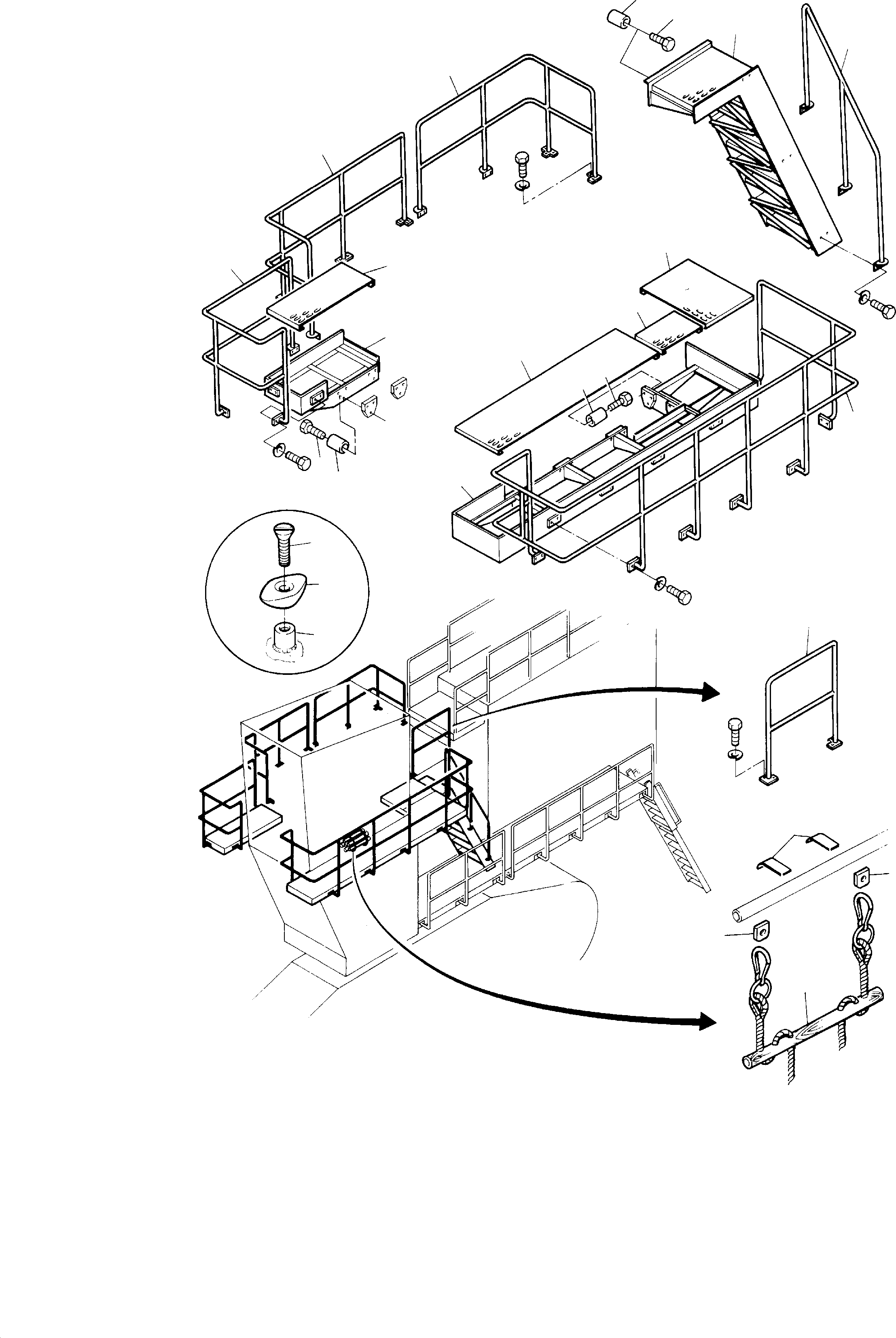 Komatsu parts book diagram for H285S S/N 78129: STEPS