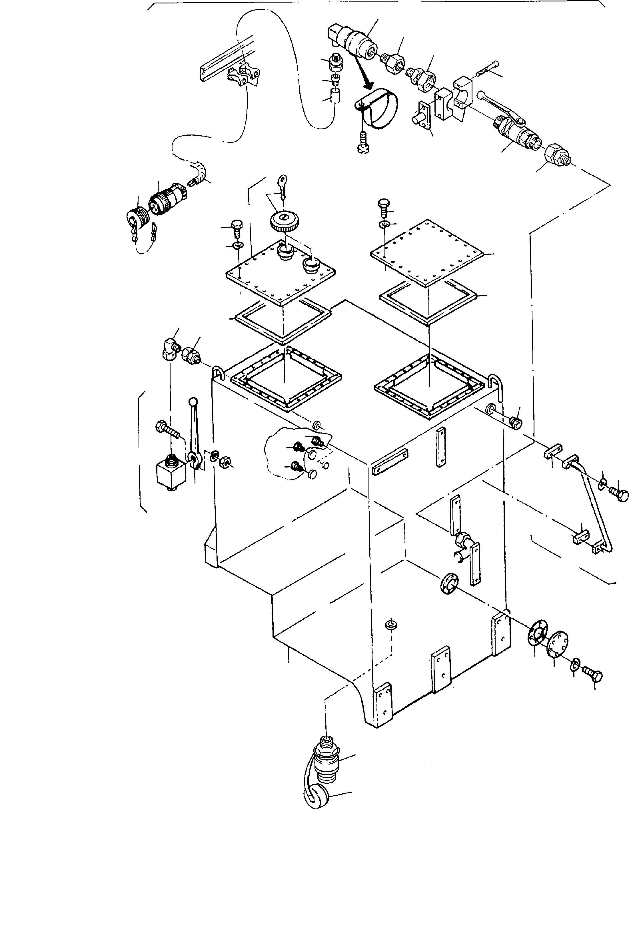 Komatsu parts book diagram for H285S S/N 78129: FUEL TANK