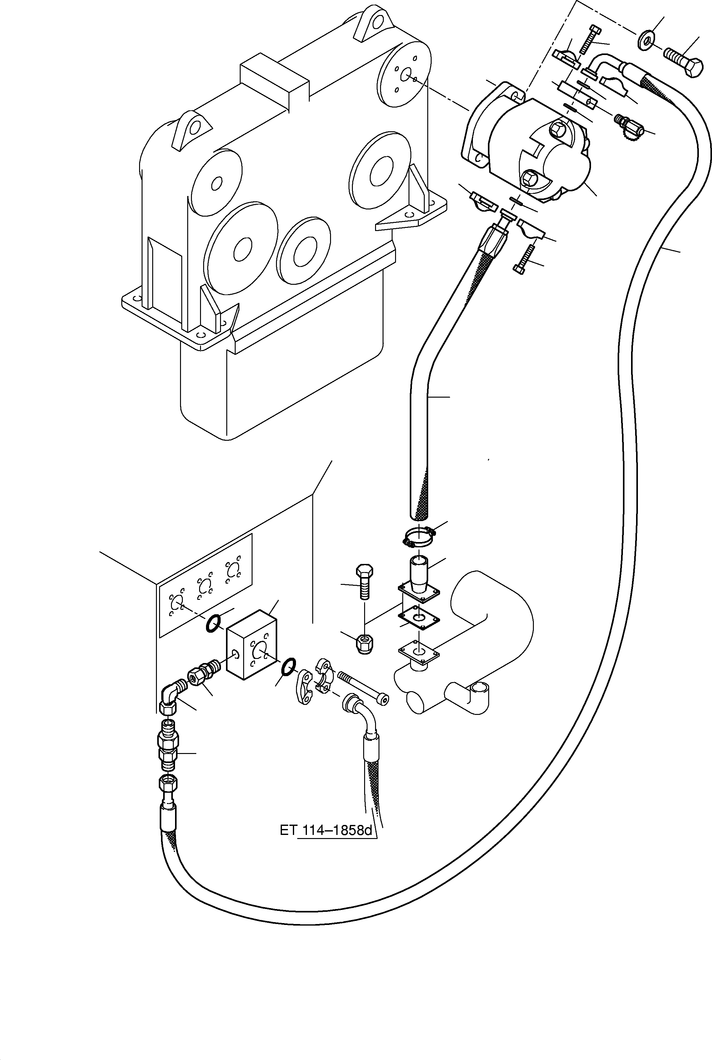 Komatsu parts book diagram for H285S S/N 78129: OIL COOLER - CIRCULATION PUMP