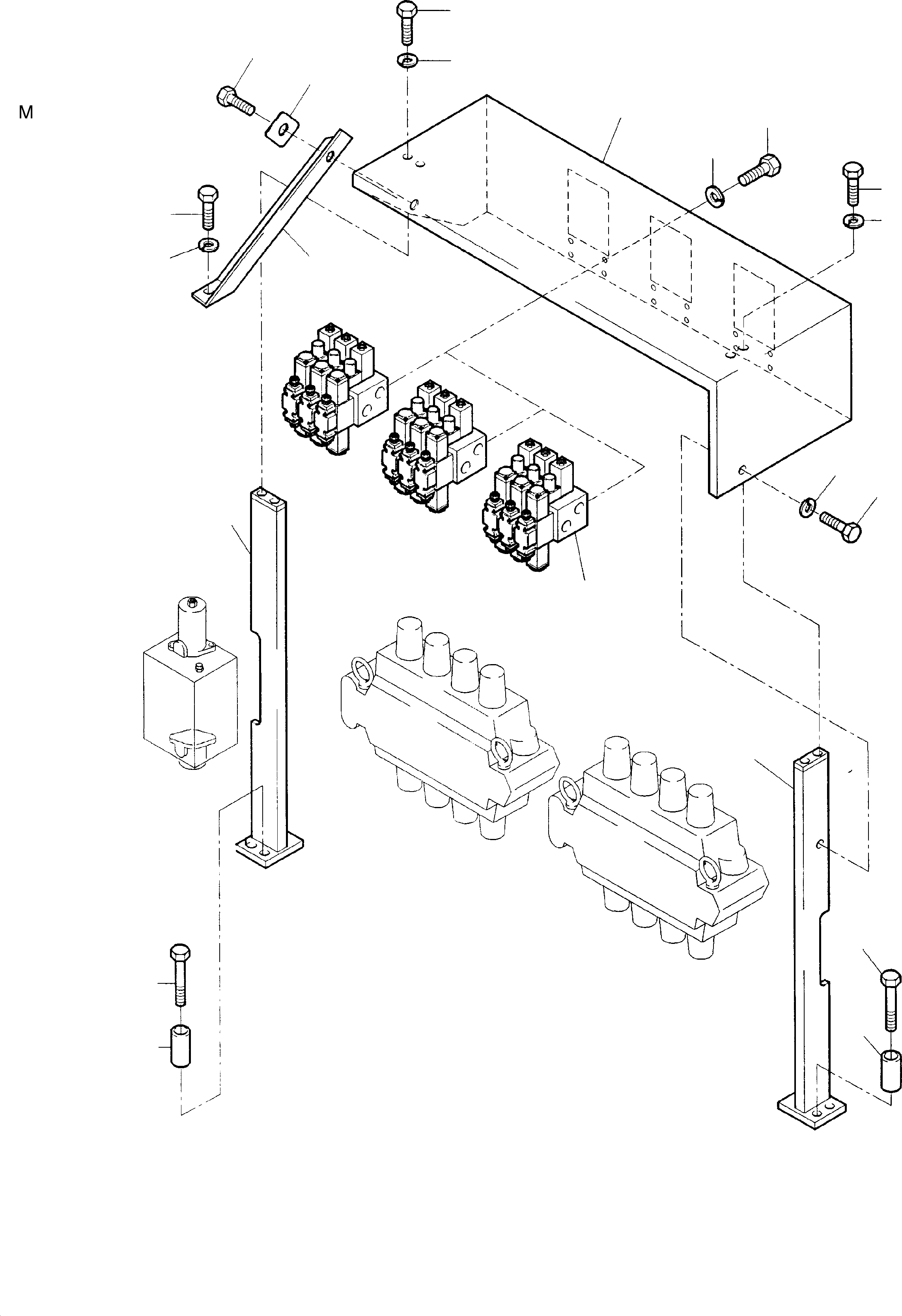Komatsu parts book diagram for H285S S/N 78129: CONTROL PLATES ARR.