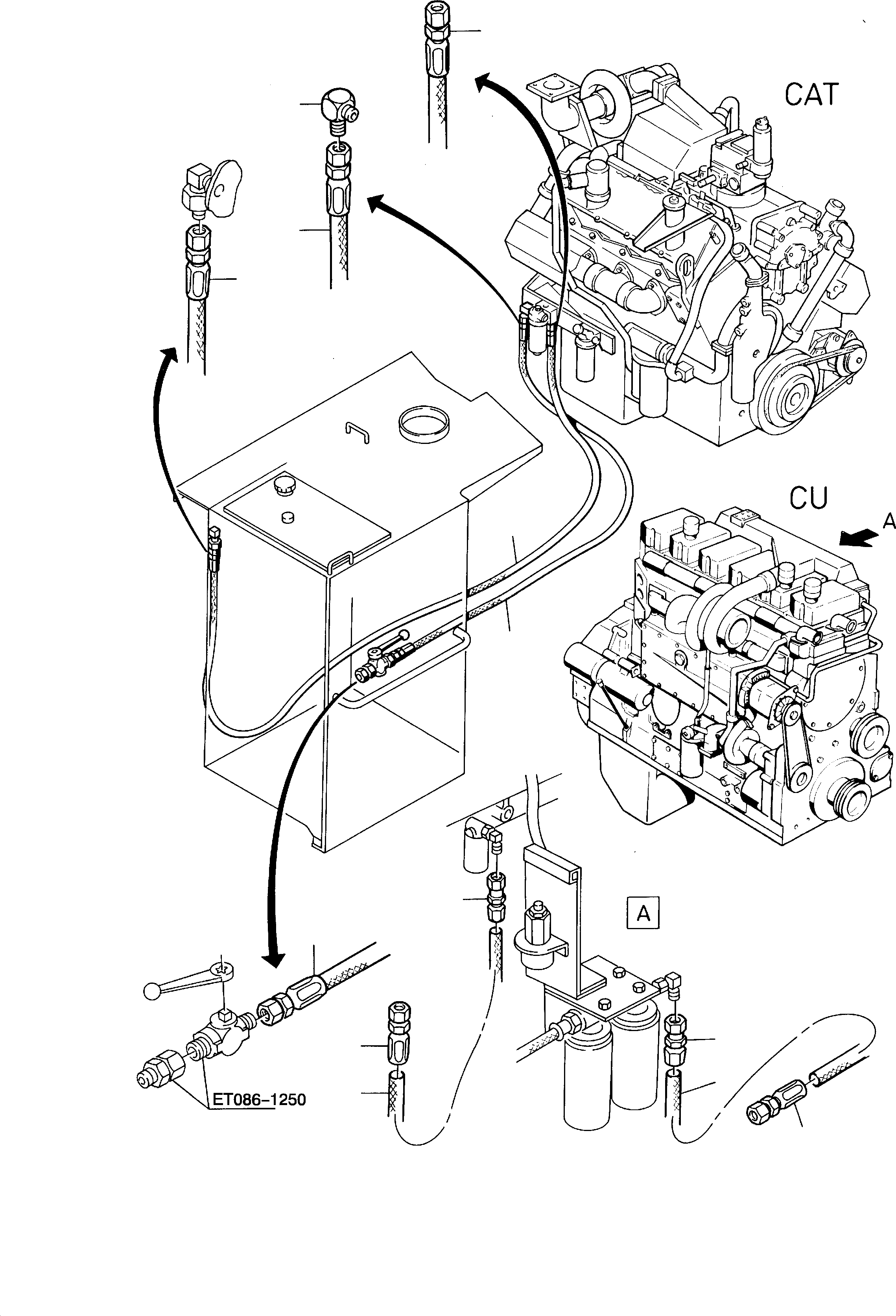 Excavators Mining Komatsu / H95 S/N 86043(g86043) / Fuel Lines(086-1245 : 086-1245)