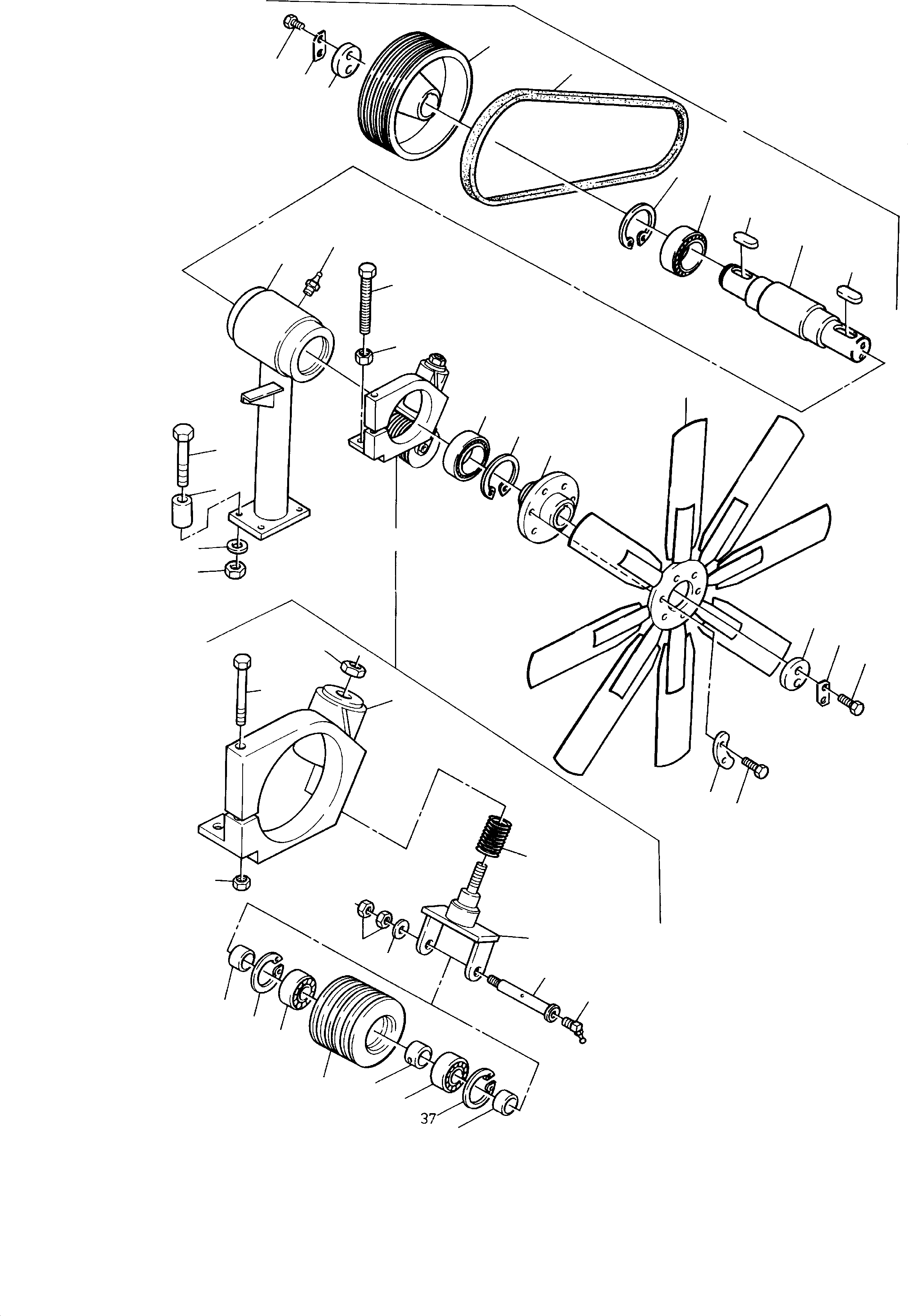 Excavators Mining Komatsu / H95 S/N 86043(g86043) / Fan Mounting(086-1235 : 086-1235)