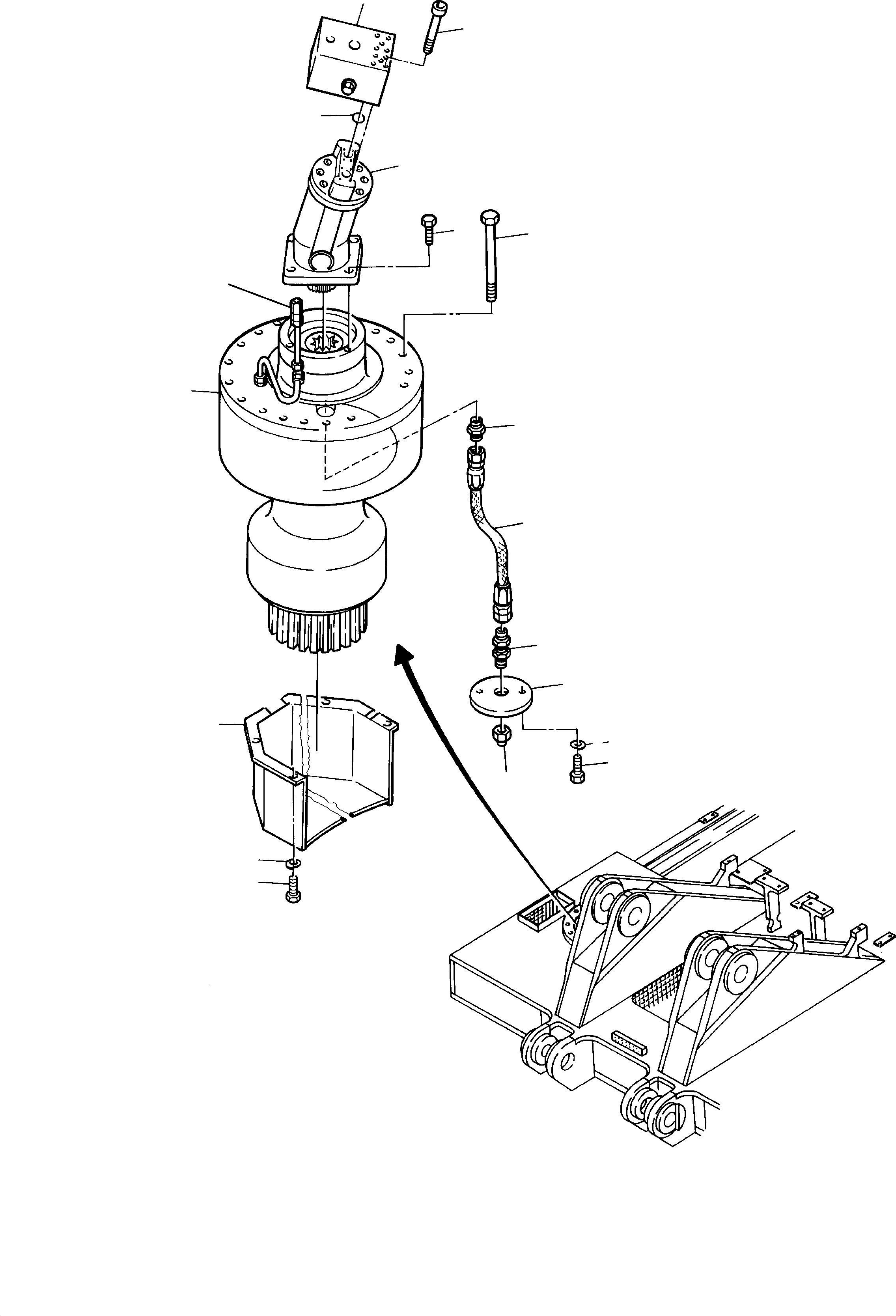 Excavators Mining Komatsu / H95 S/N 86043(g86043) / Slew Gearbox Arr.(086-1500 : 086-1500)