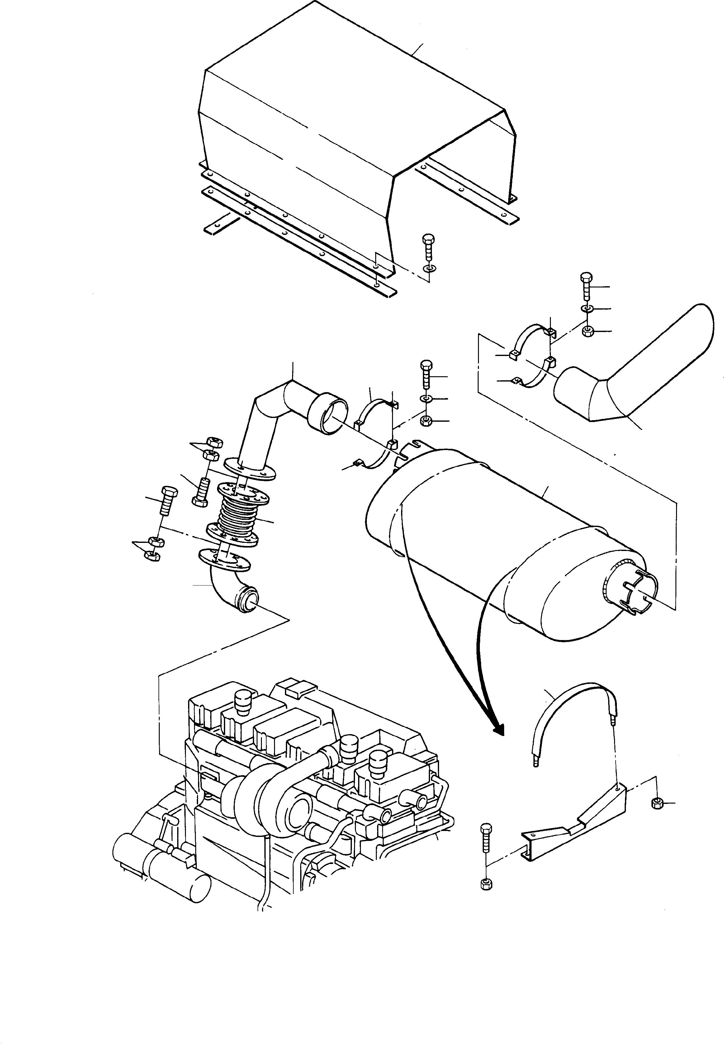 Excavators Mining Komatsu / H95 S/N 86043(g86043) / Exhaust System, CU(086-1221 : 086-1221)