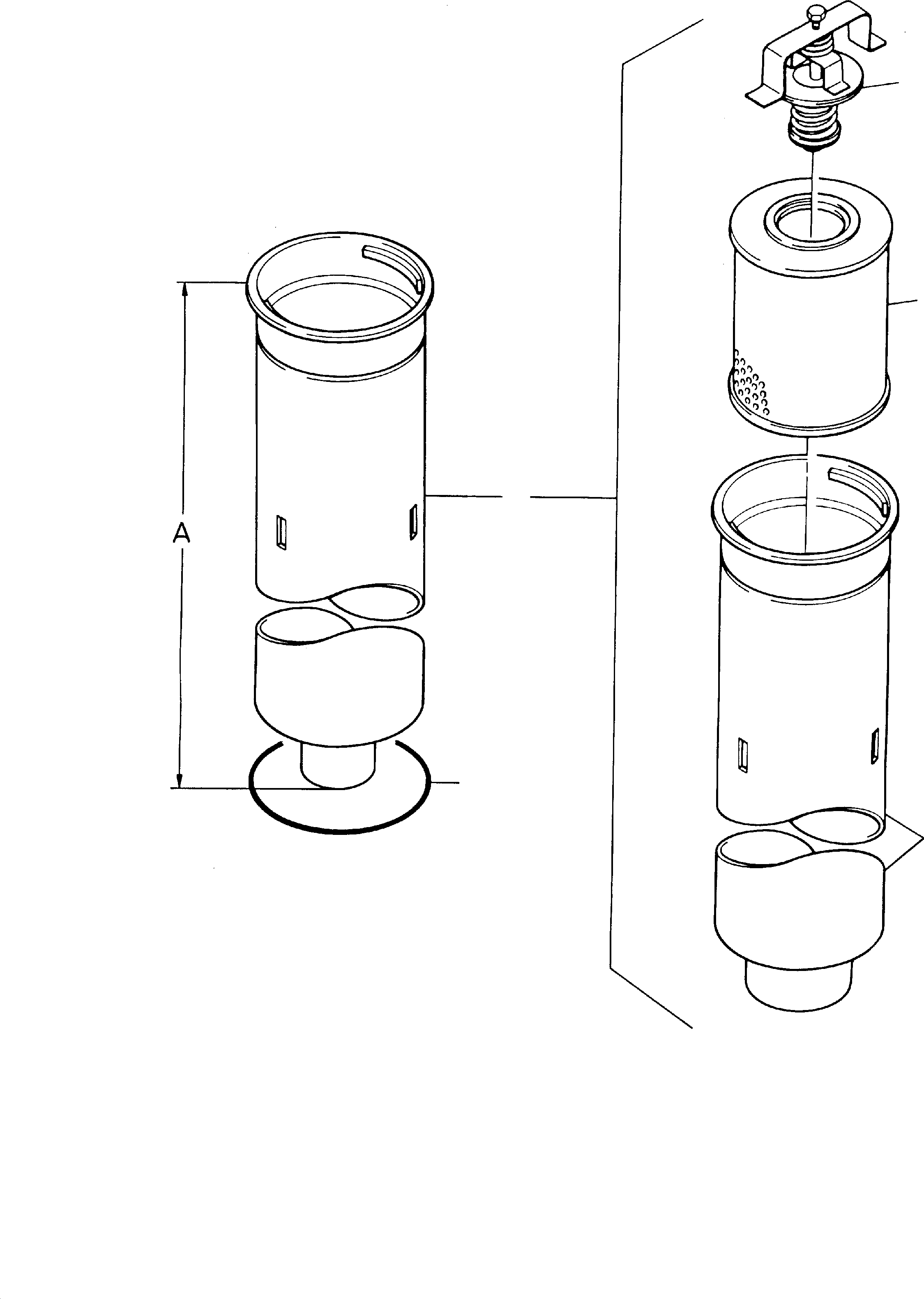 Excavators Mining Komatsu / H95 S/N 86043(g86043) / Return Oil Filter(090-0535 : 090-0535)