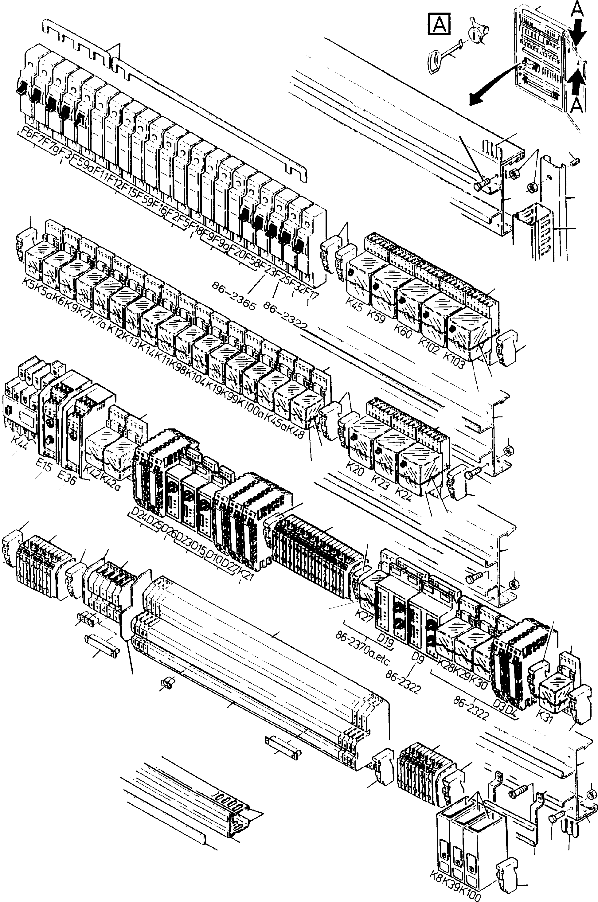 Excavators Mining Komatsu / H95 S/N 86043(g86043) / Switch Cabinet at Fuel Tank(086-2115d : 086-2115d)