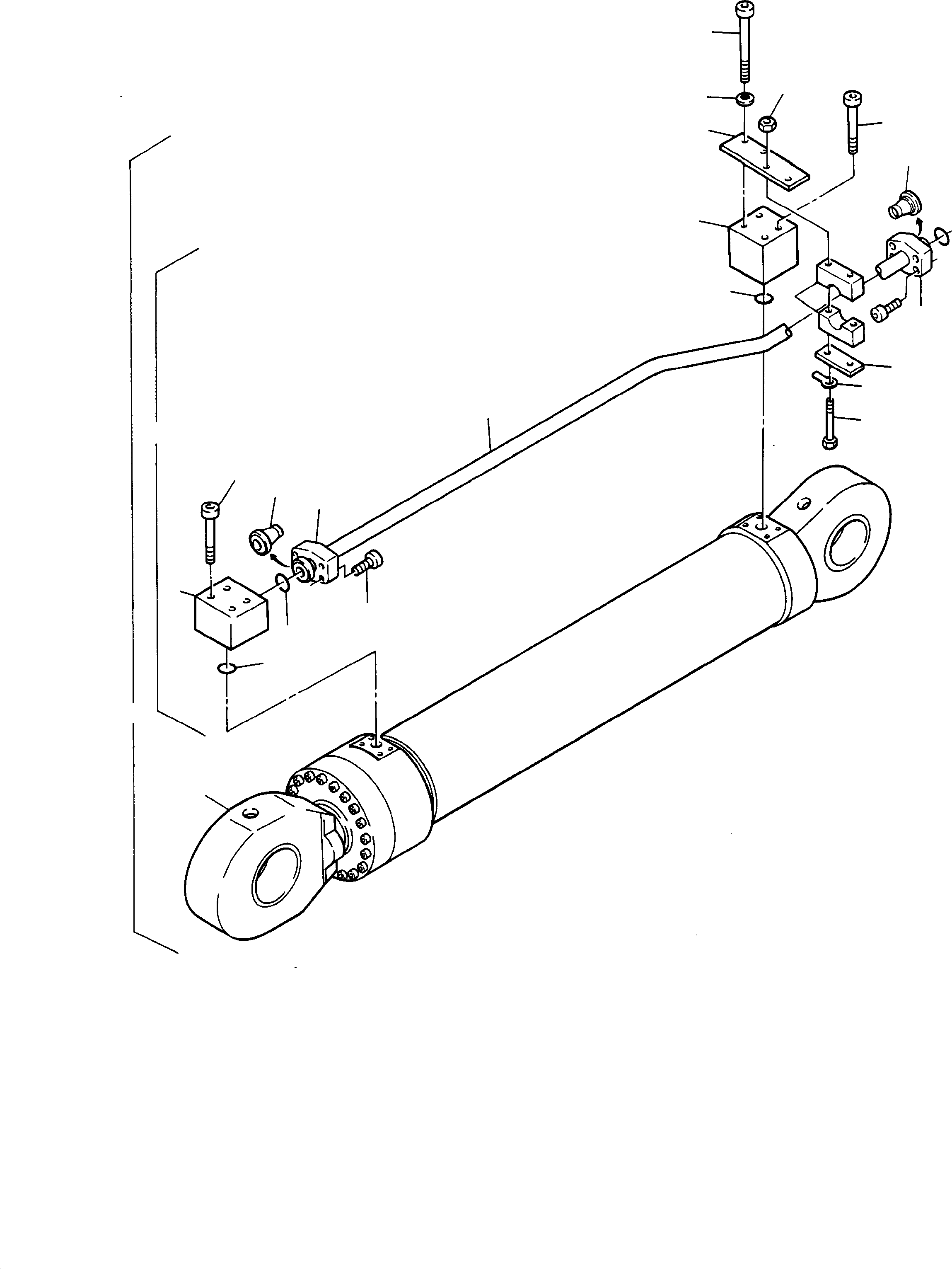 Excavators Mining Komatsu / H95 S/N 86052(g86052) / Stick Cylinder with Pipes, R.H.(086-4150 : 086-4150)