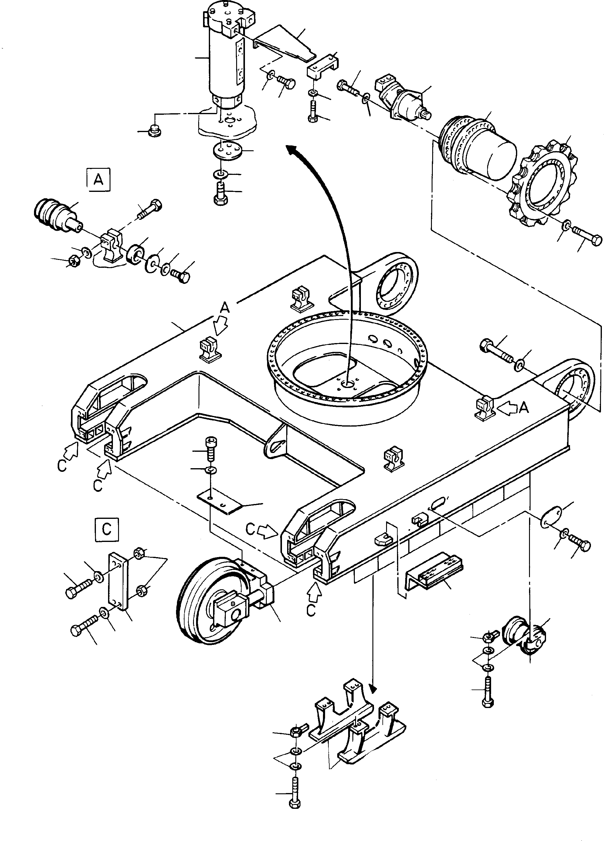 Excavators Mining Komatsu / H95 S/N 86052(g86052) / Undercarriage(086-3105a : 086-3105a)