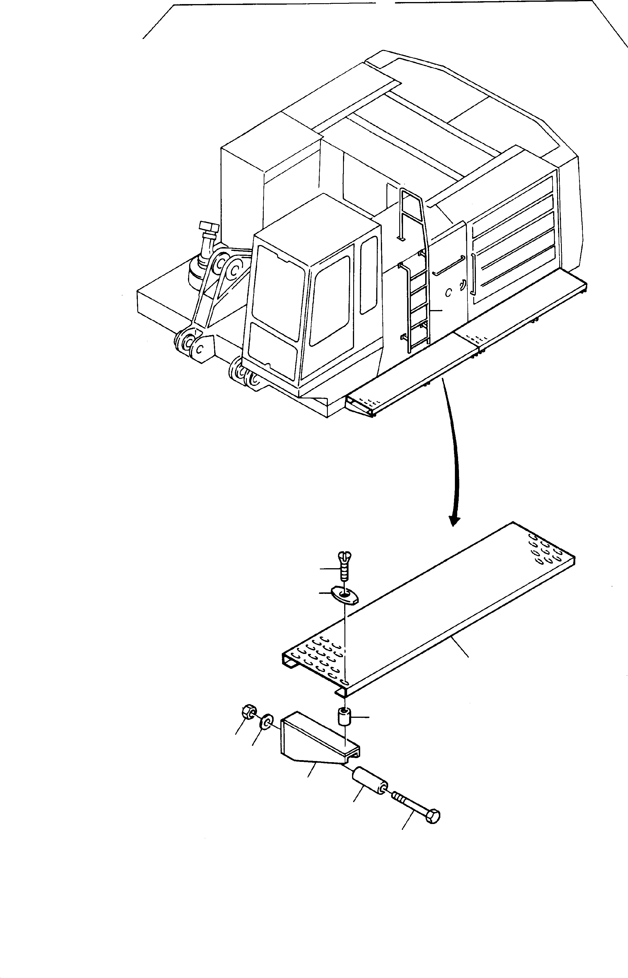 Excavators Mining Komatsu / H95 S/N 86052(g86052) / Ascent / Catwalk(086-1984 : 086-1984)