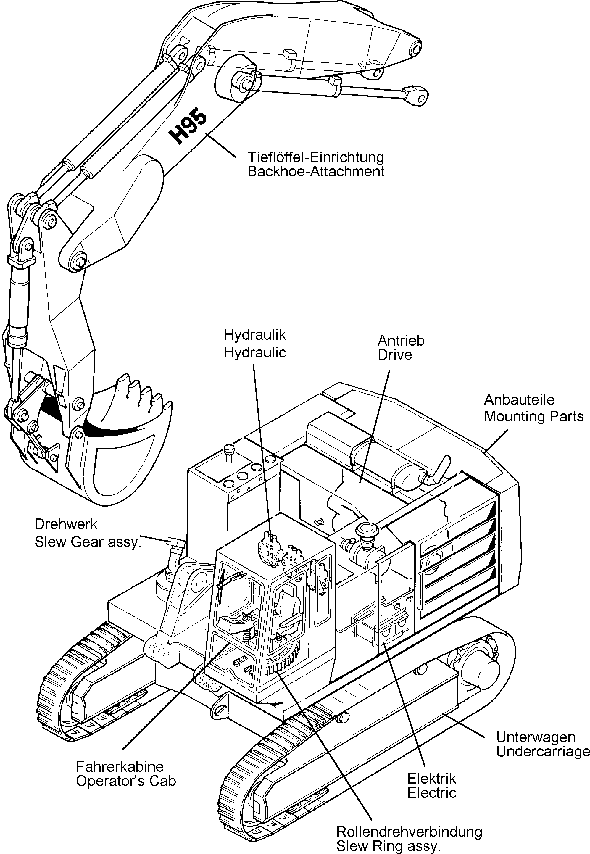 Excavators Mining Komatsu / H95 S/N 86052(g86052) / (086-0002 : 086-0002)