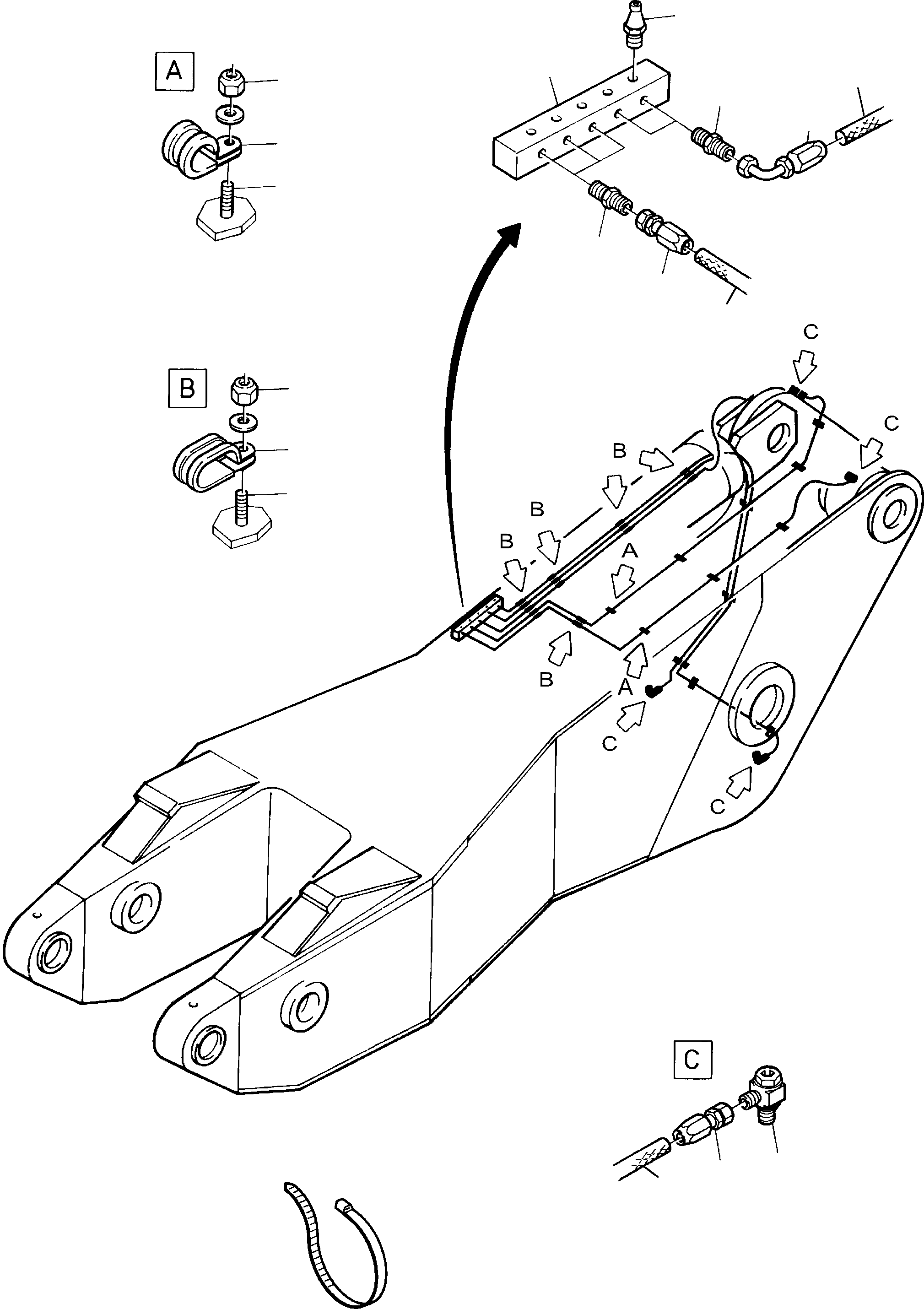 Excavators Mining Komatsu / H95 S/N 86052(g86052) / Backhoe stick(086-4210a : 086-4210a)