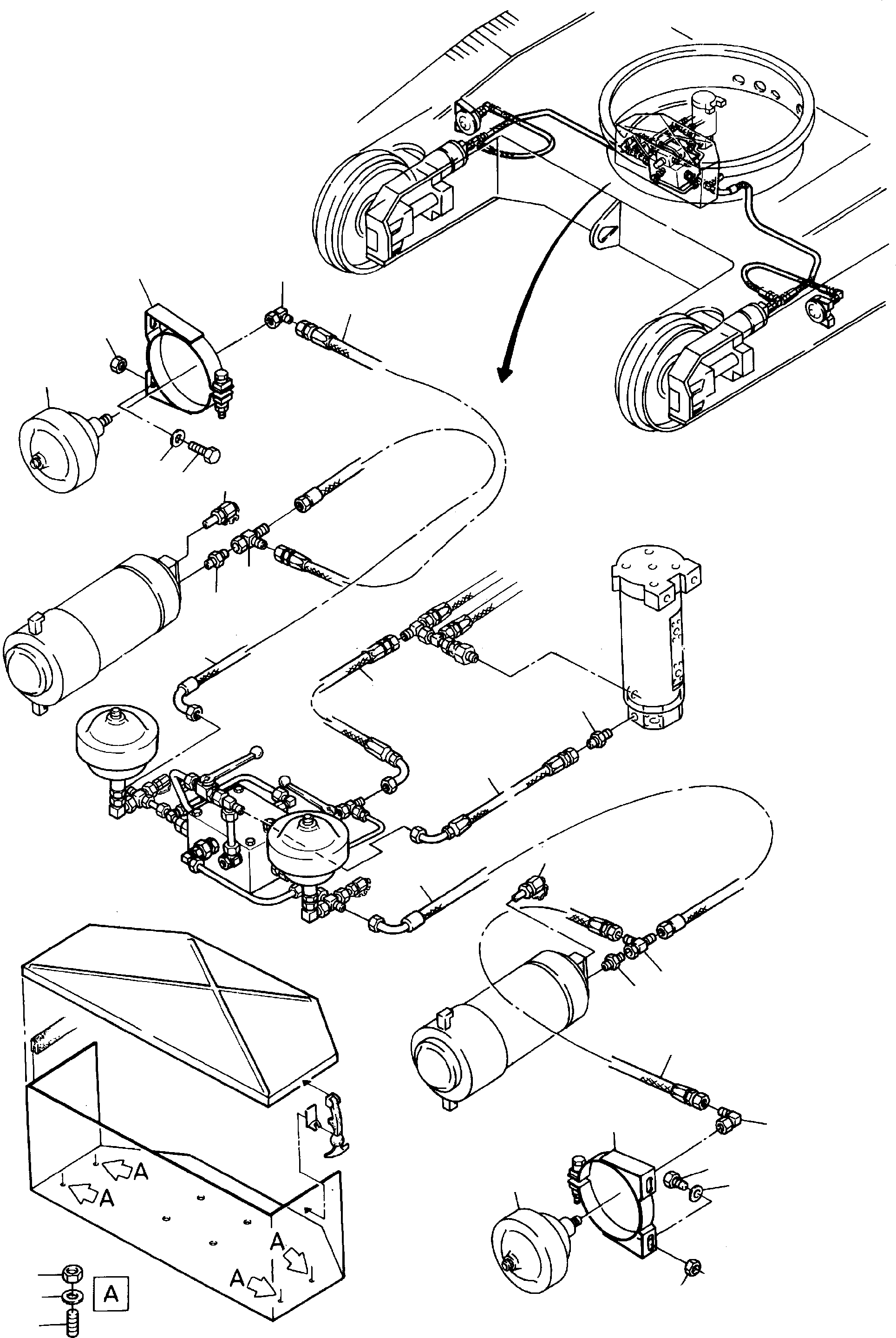 Excavators Mining Komatsu / H95 S/N 86052(g86052) / Hydr.-Lines Track Adjuster(086-3121a : 086-3121a)